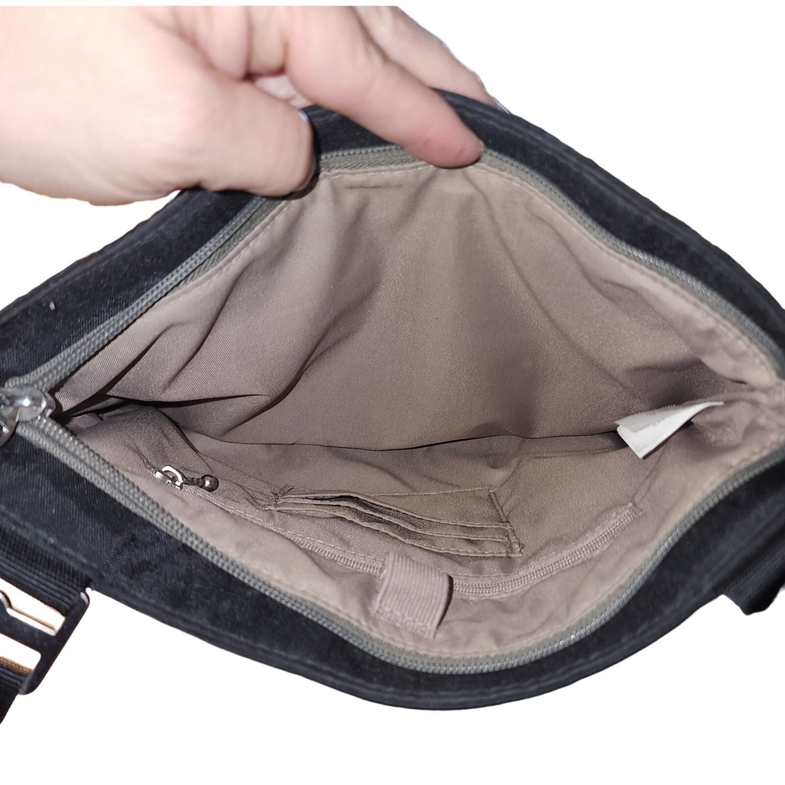 Other Baggallini Slim Nylon Crossbody Shoulder Handbag Black Size ONE SIZE - 3 Thumbnail