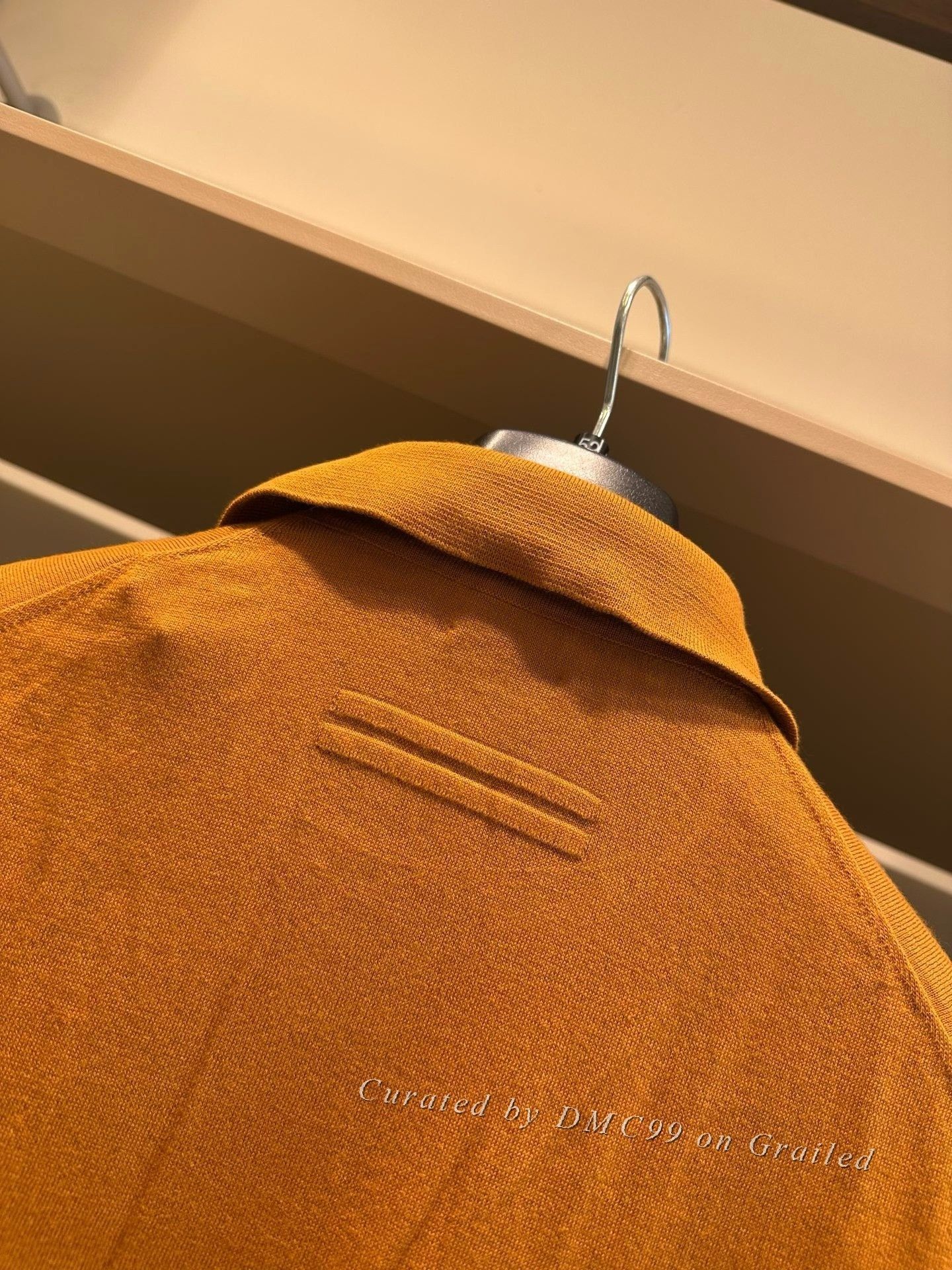 Ermenegildo Zegna Zegna Men's Mustard Knit Polo Shirt Size US M / EU 48-50 / 2 - 6 Thumbnail