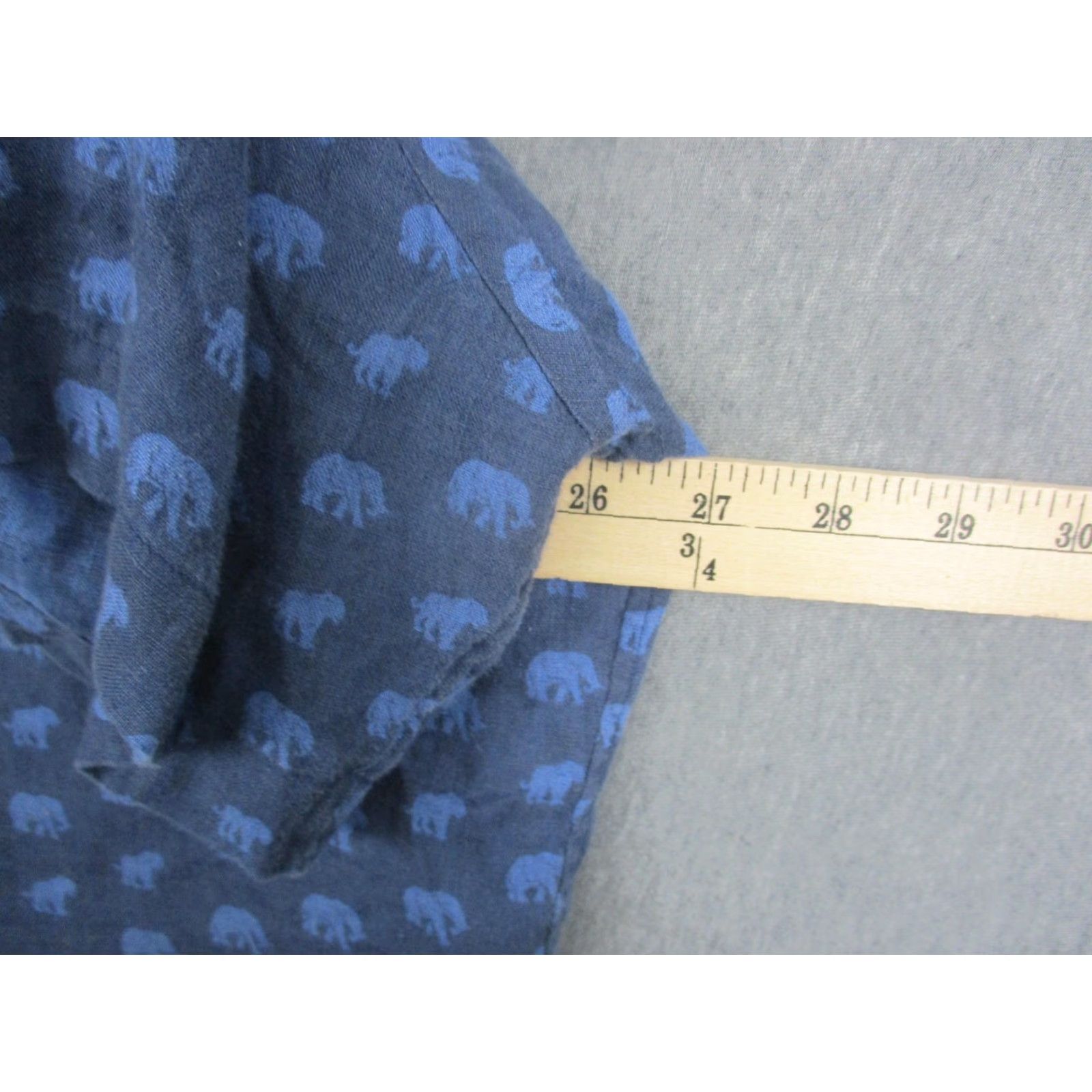 Ralph Lauren Ralph Lauren Shirt Mens 2XL Blue Linen Elephant Print Classic Fit Short Sleeve Size US XXL / EU 58 / 5 - 7 Thumbnail