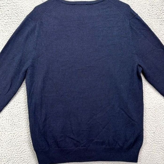 Express Express Merino Wool Sweater Mens Large Blue Crewneck Pullover Long Sleeve Casual Size US L / EU 52-54 / 3 - 2 Thumbnail