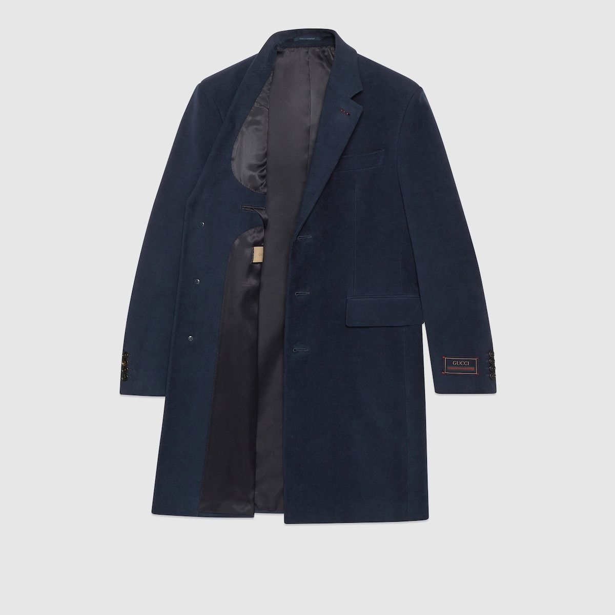 Gucci o1mt1gz0325 Smooth Coat With Gucci Web Label in Dark Blue Size US L / EU 52-54 / 3 - 7 Thumbnail