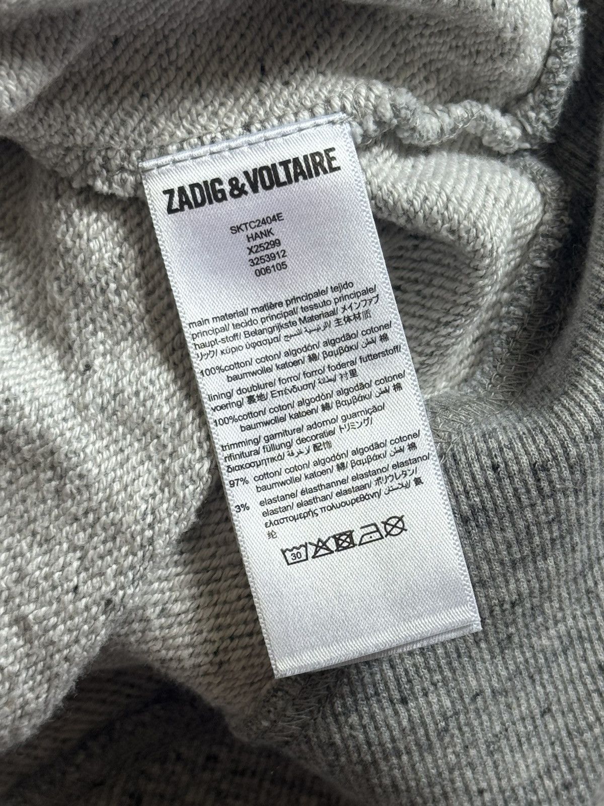 Zadig & Voltaire Zadig & Voltaire S biglogo “Artist Wanted” hoodie zip jumper Size S / US 4 / IT 40 - 9 Thumbnail