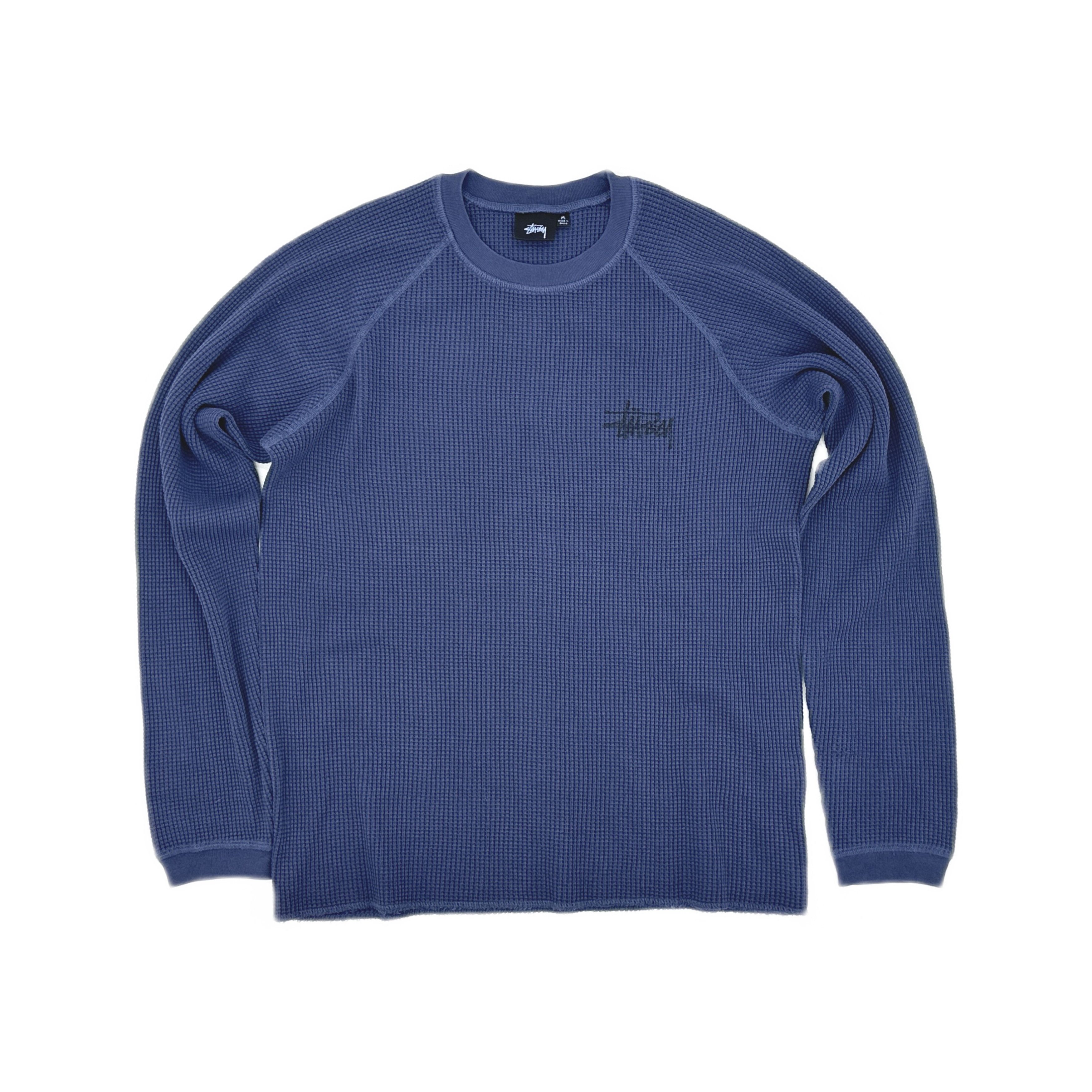 Stussy Stussy Waffle Knit Logo Long Sleeve T-Shirt Size M Size US M / EU 48-50 / 2 - 1 Thumbnail