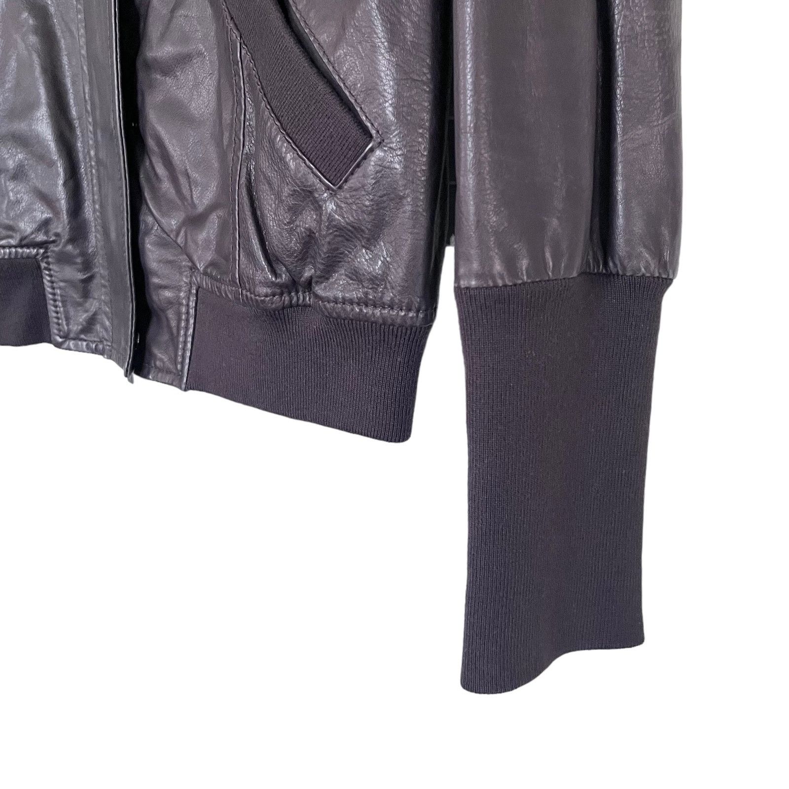 Theory Theory Leather Full Zip Seam Sealed Bomber Jacket Brown Size US L / EU 52-54 / 3 - 7 Thumbnail