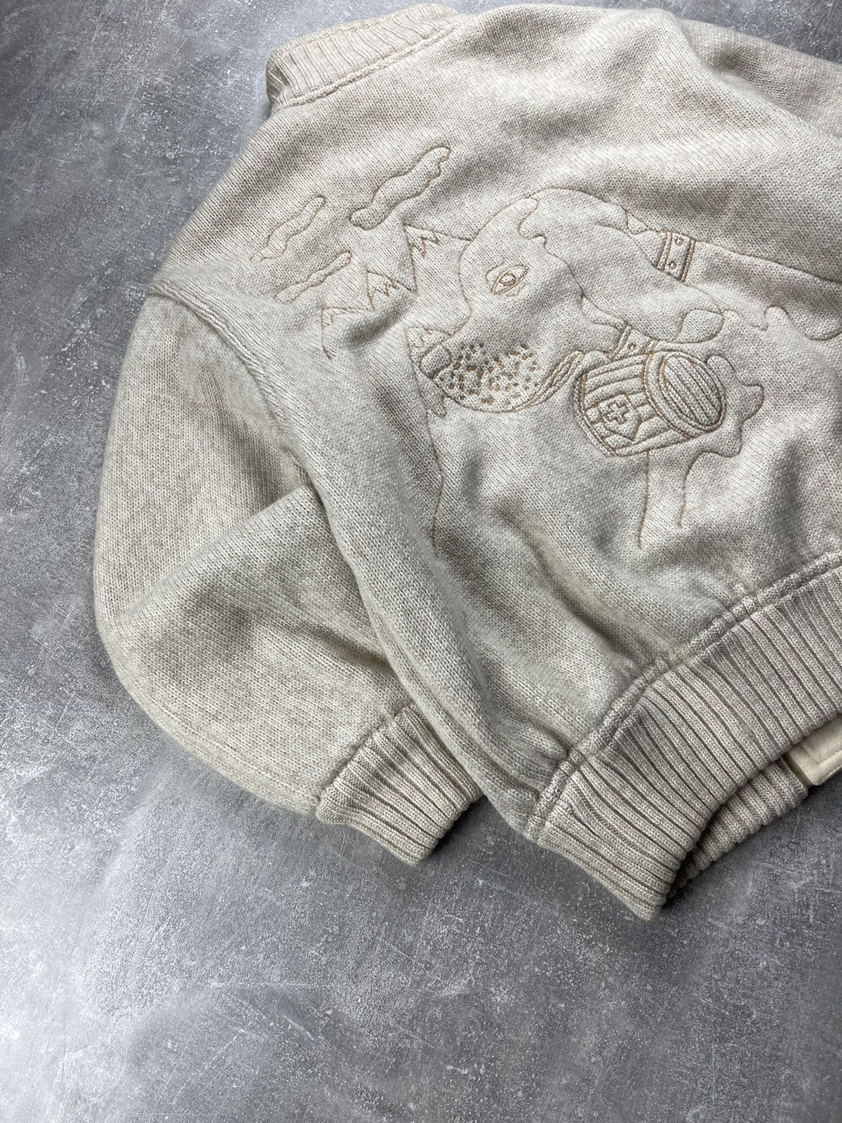 Iceberg ICEBERG × JC de Castelbajac Vintage 90s Wool Bomber Jacket Size US L / EU 52-54 / 3 - 10 Thumbnail