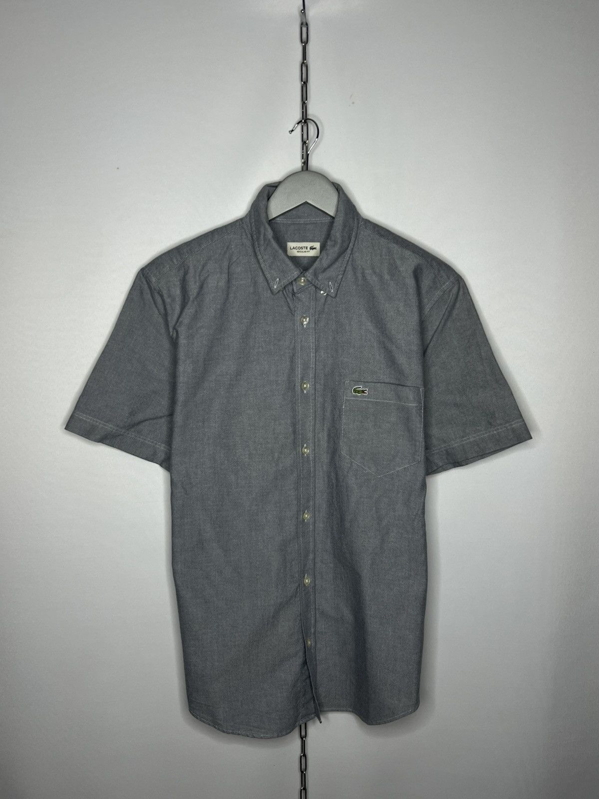 Lacoste Lacoste Luxury Short Sleeve Shirt Button Up Tee Size US L / EU 52-54 / 3 - 1 Thumbnail