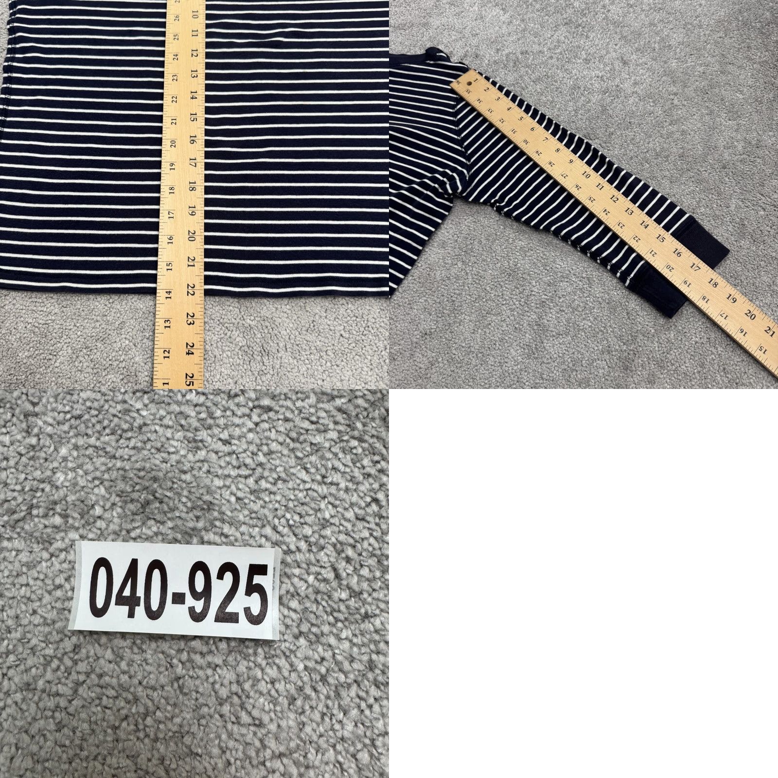 Jones New York Jones New York Boat Neck 3/4 Sleeve T-Shirt Womens 2XL Navy Blue Striped Cotton Tee Size XXL / US 16-18 / IT 52-54 - 9 Thumbnail