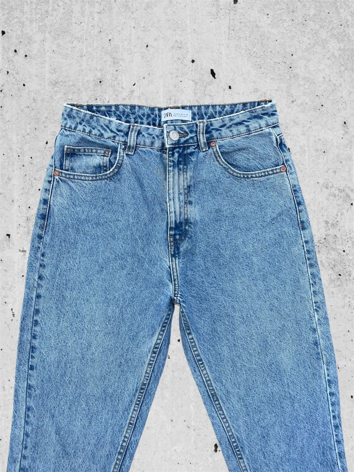 Designer × Jean 🔥 Zara Light Blue Distressed Denim W28 🔥 Size US 28 / EU 44 - 3 Thumbnail