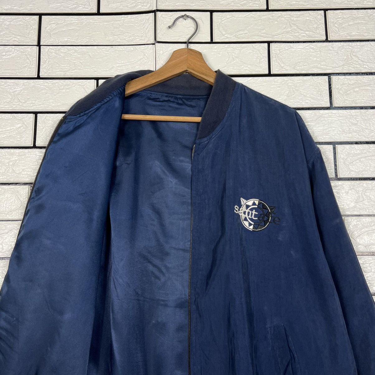 Japanese Brand Vintage SANTAFE Embroidery Big Logo Bomber Jacket #3988-C181 Size US XL / EU 56 / 4 - 12 Thumbnail