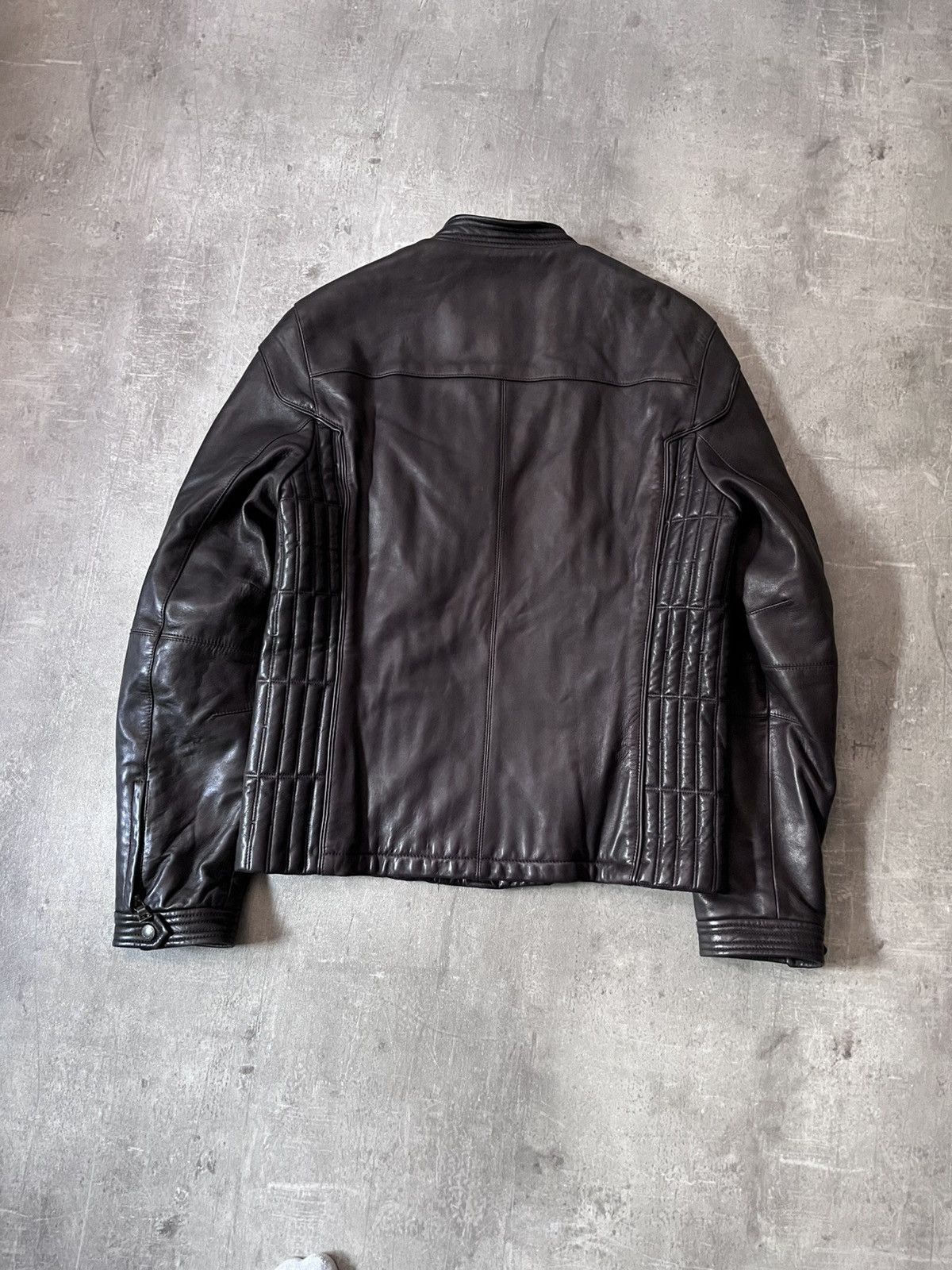 Prada Prada A/W 2007 biker brown leather jacket Size US L / EU 52-54 / 3 - 7 Thumbnail