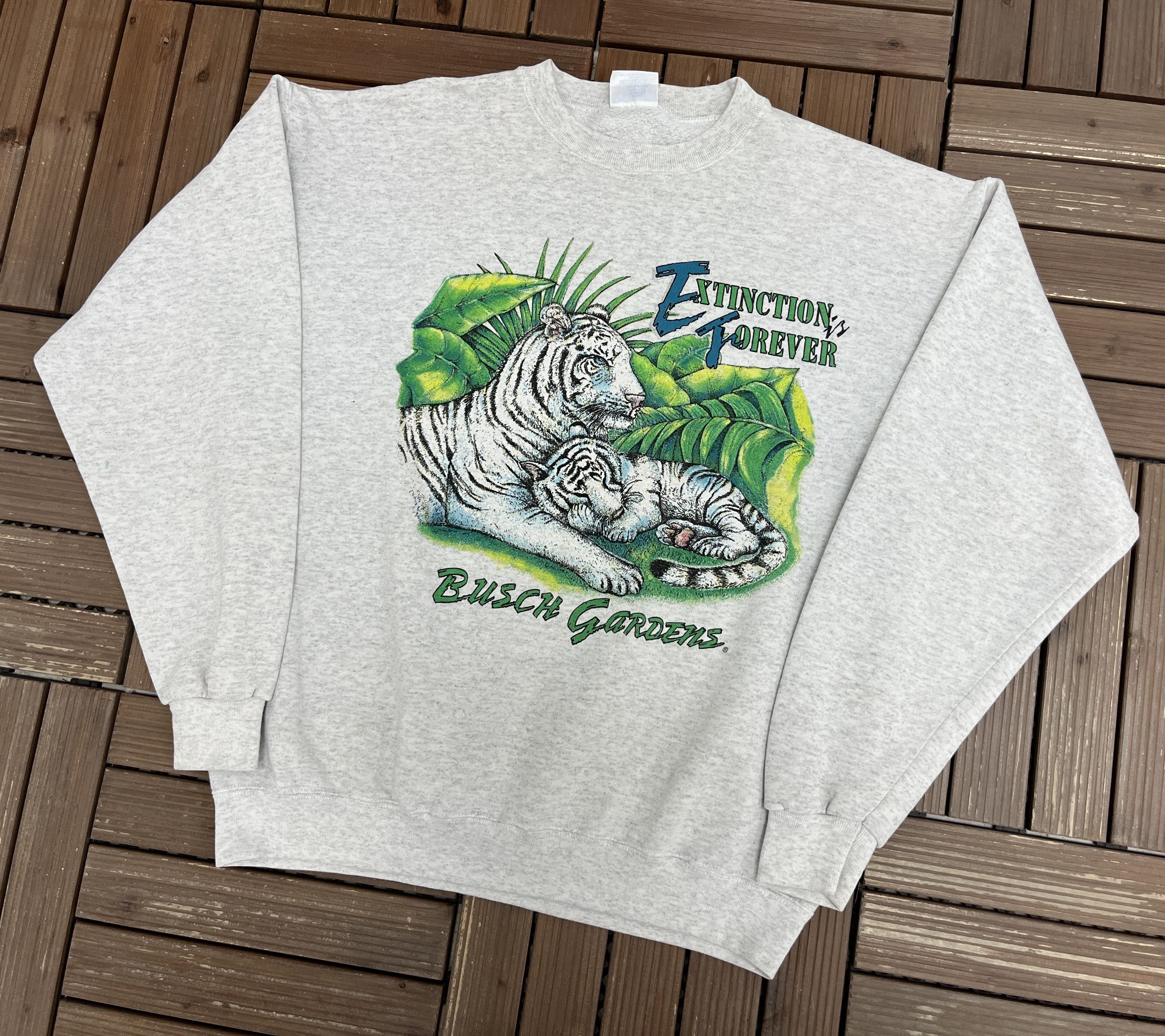 Vintage Busch Gardens Extinction Is Forever Vintage Crewneck Size US L / EU 52-54 / 3 - 3 Thumbnail
