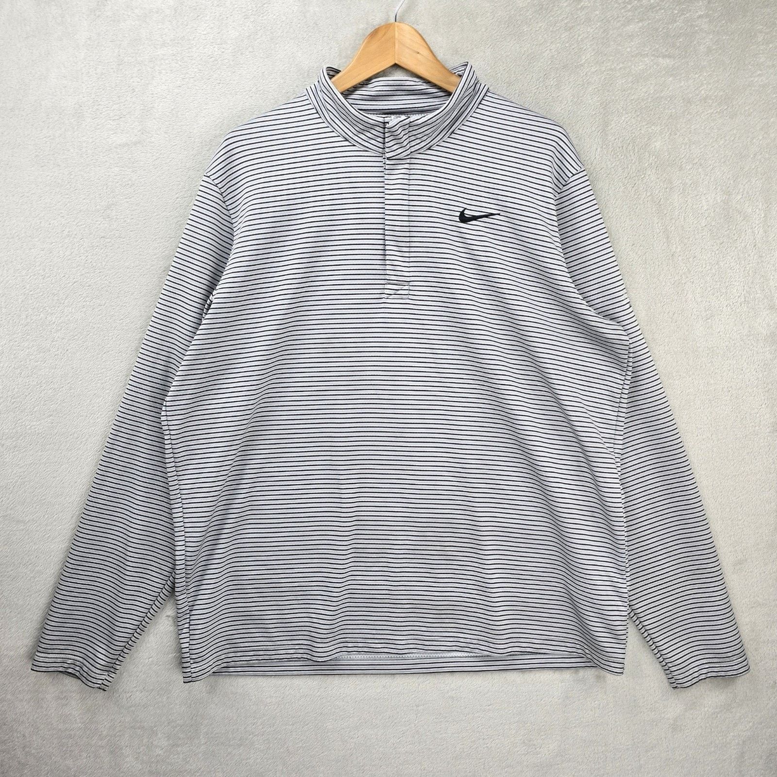 Nike Nike Golf Top Shirt Stripe Long Sleeve 1/2 Zip Victory XL Size US XL / EU 56 / 4 - 1 Thumbnail