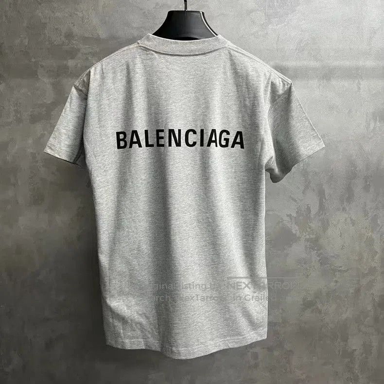 Balenciaga Balenciaga Gray Logo Print Short Sleeve T-shirt. Size US XS / EU 42 / 0 - 2 Thumbnail