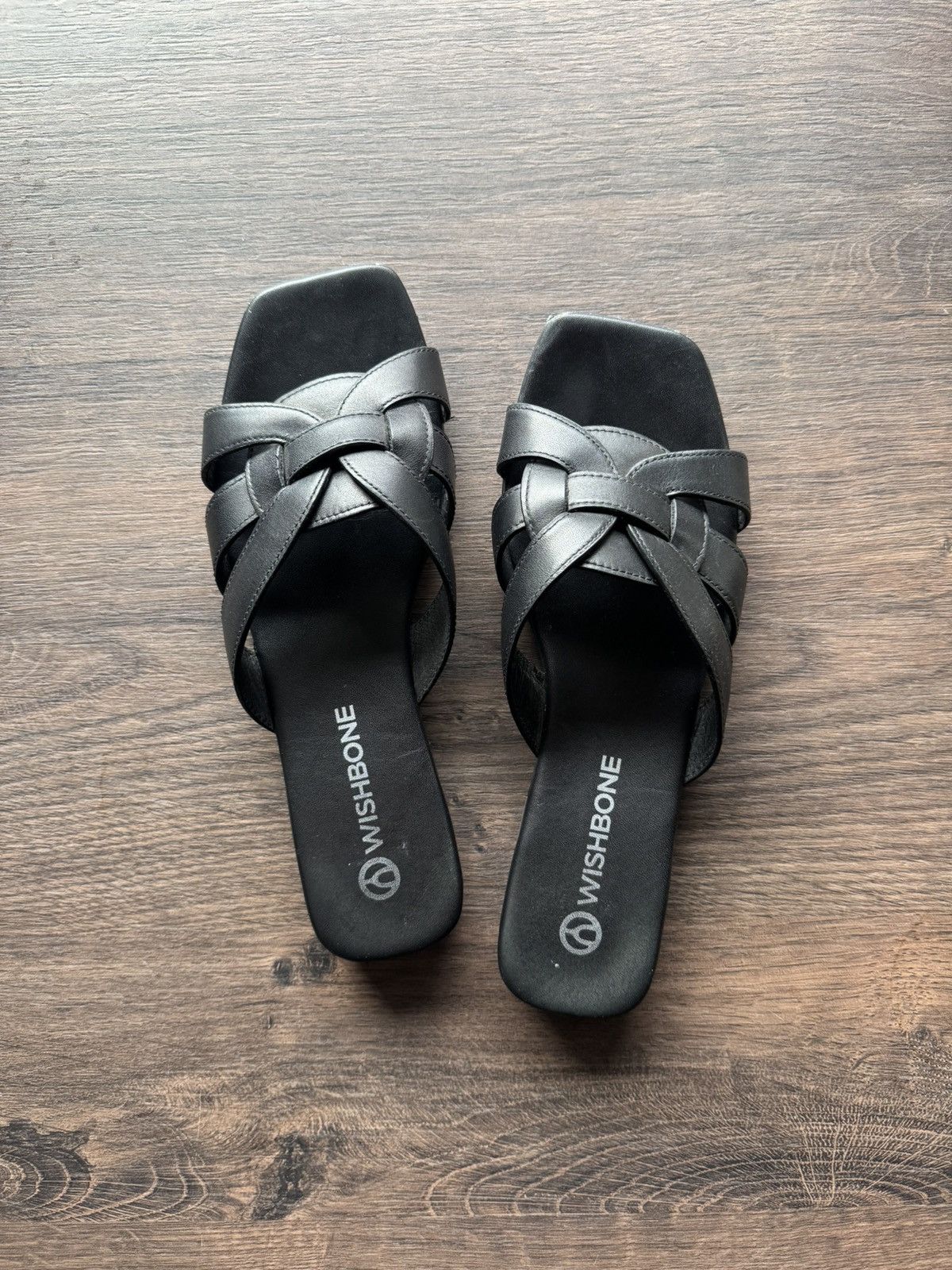 Other Black Wishbone Slide Sandals Size US 6 / IT 36 - 1 Thumbnail