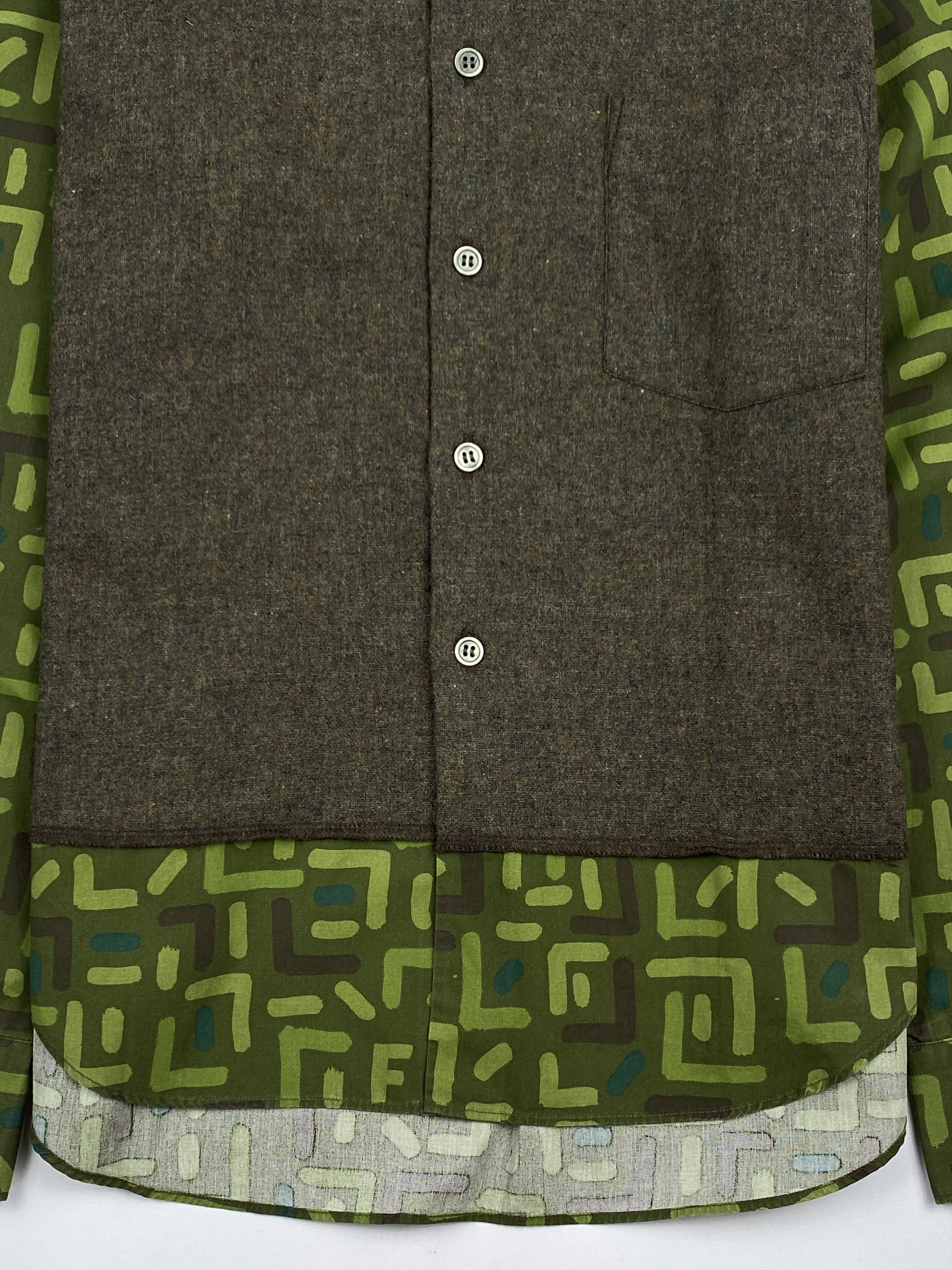Comme des Garcons Black AD2014 Geometric Print Long Sleeves Shirt Size US XS / EU 42 / 0 - 4 Thumbnail