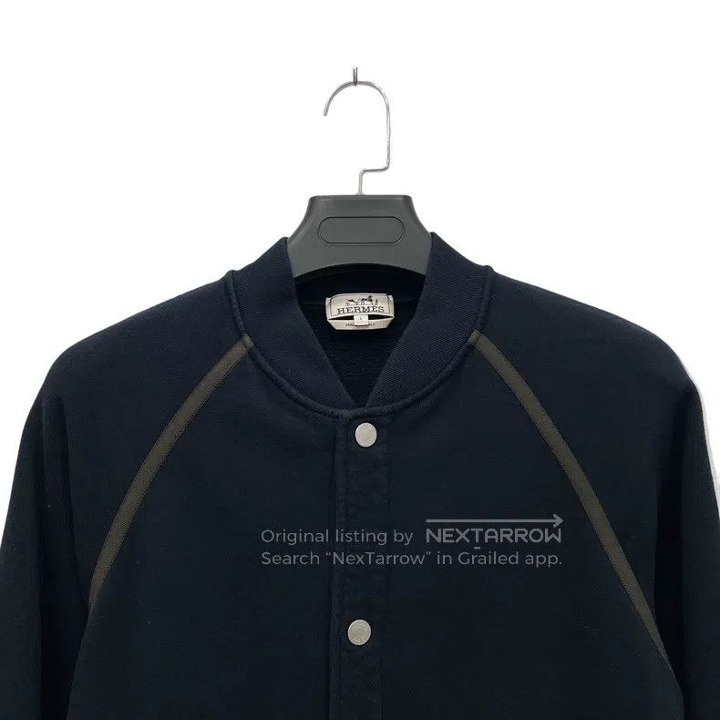 Hermes Knit jacquard logo button jacket