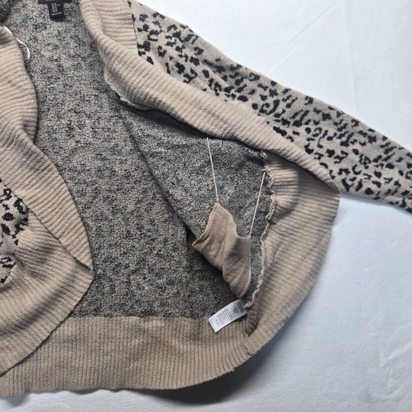Rachel Zoe Rachel Zoe Women's Animal Print Cardigan Sweater Lightweight Open Front XL Tan Brown Size XL / US 12-14 / IT 48-50 - 6 Thumbnail