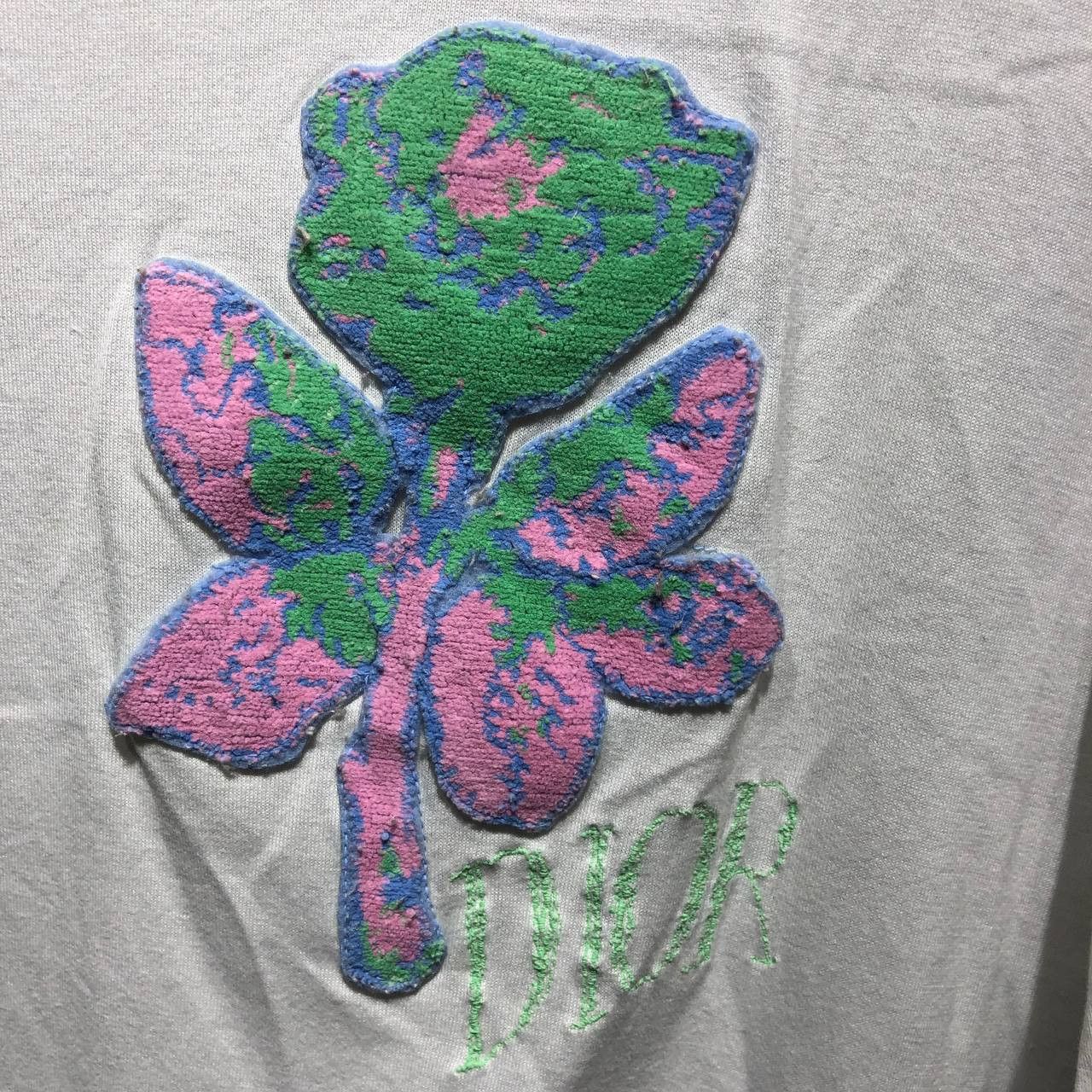 Dior Dior Rose Embroidered Tee Size US M / EU 48-50 / 2 - 3 Thumbnail