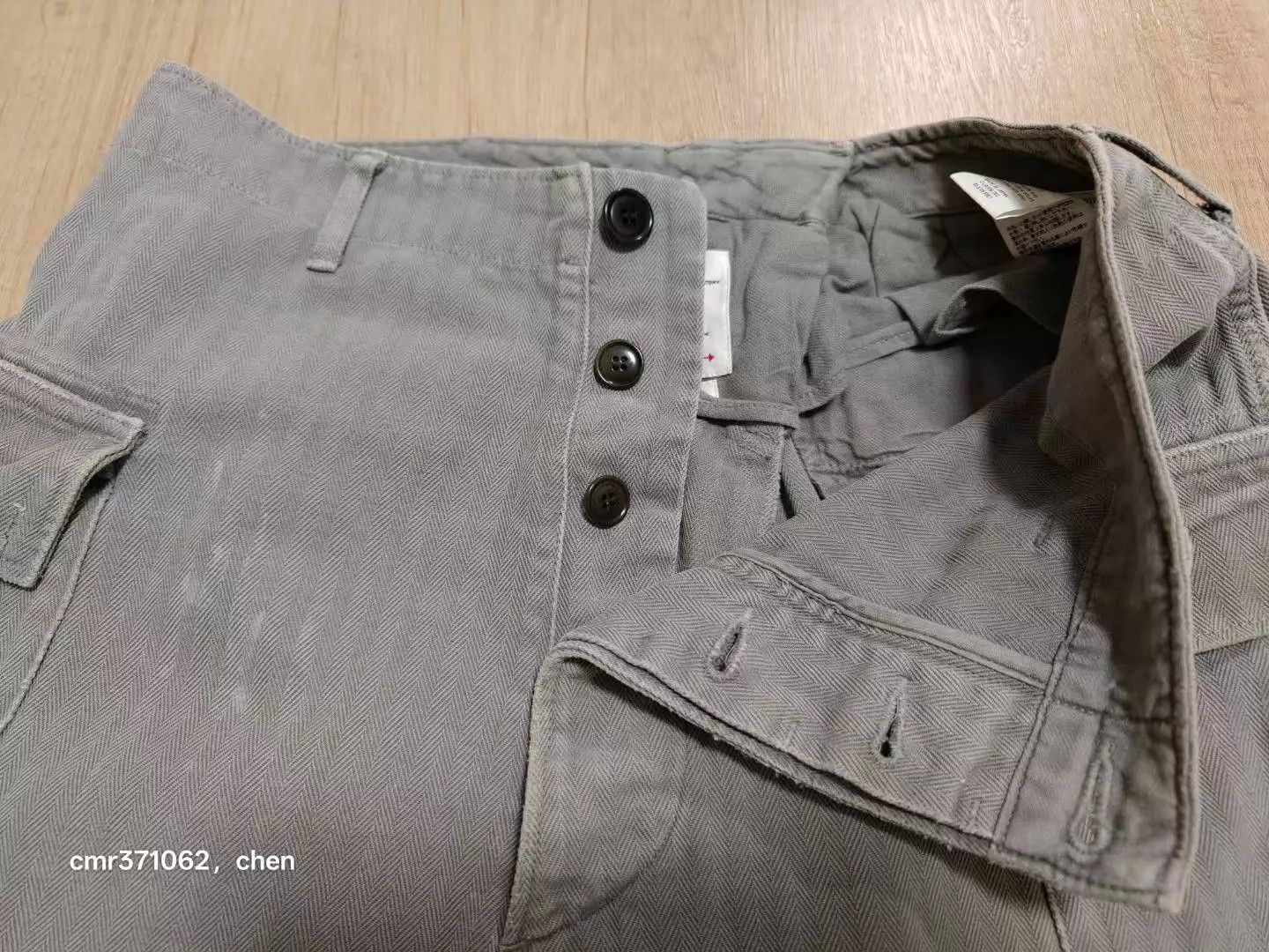 Visvim visvim 19AW Veterans Crash Shorts Grey 1 Distressed Fishbone Size US 30 / EU 46 - 4 Thumbnail