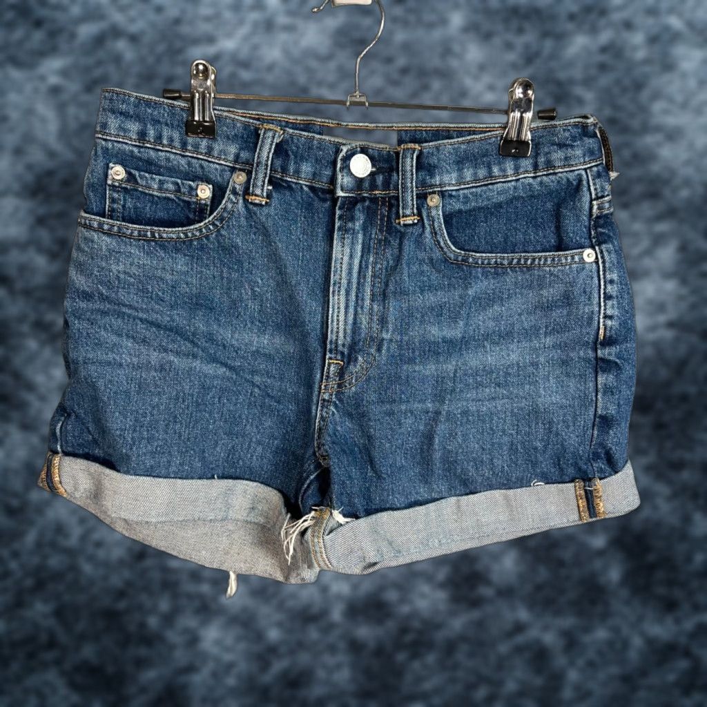 Everlane Everlane Denim Jeans Shorts Blue Medium Wash 27 Womens Casual 5-Pocket Cut-Off Denim Shorts Size 27" / US 4 / IT 40 - 1 Thumbnail