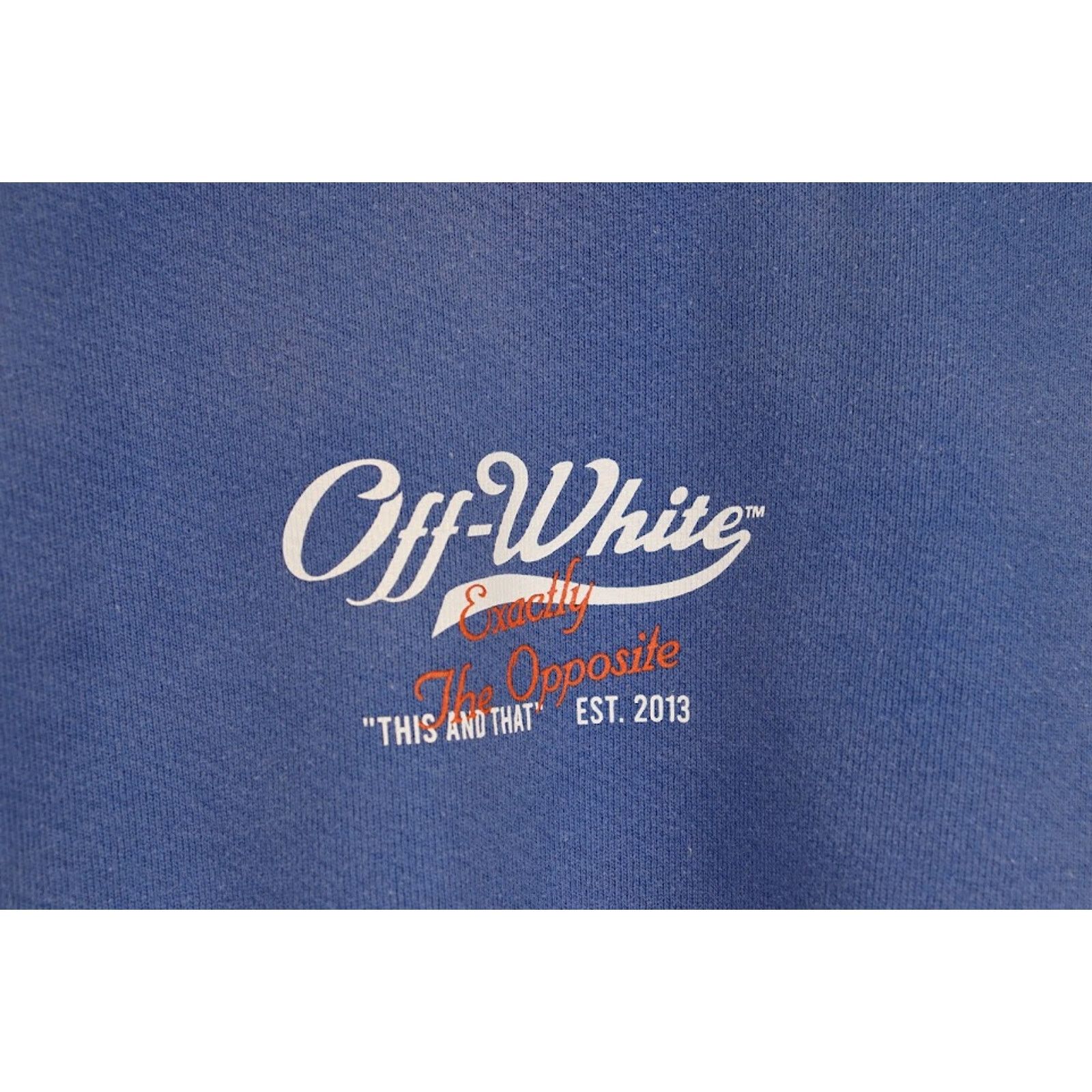 Off-White o1rshd1 Wave Off Boxy Crewneck in Purple/White Size US M / EU 48-50 / 2 - 3 Thumbnail