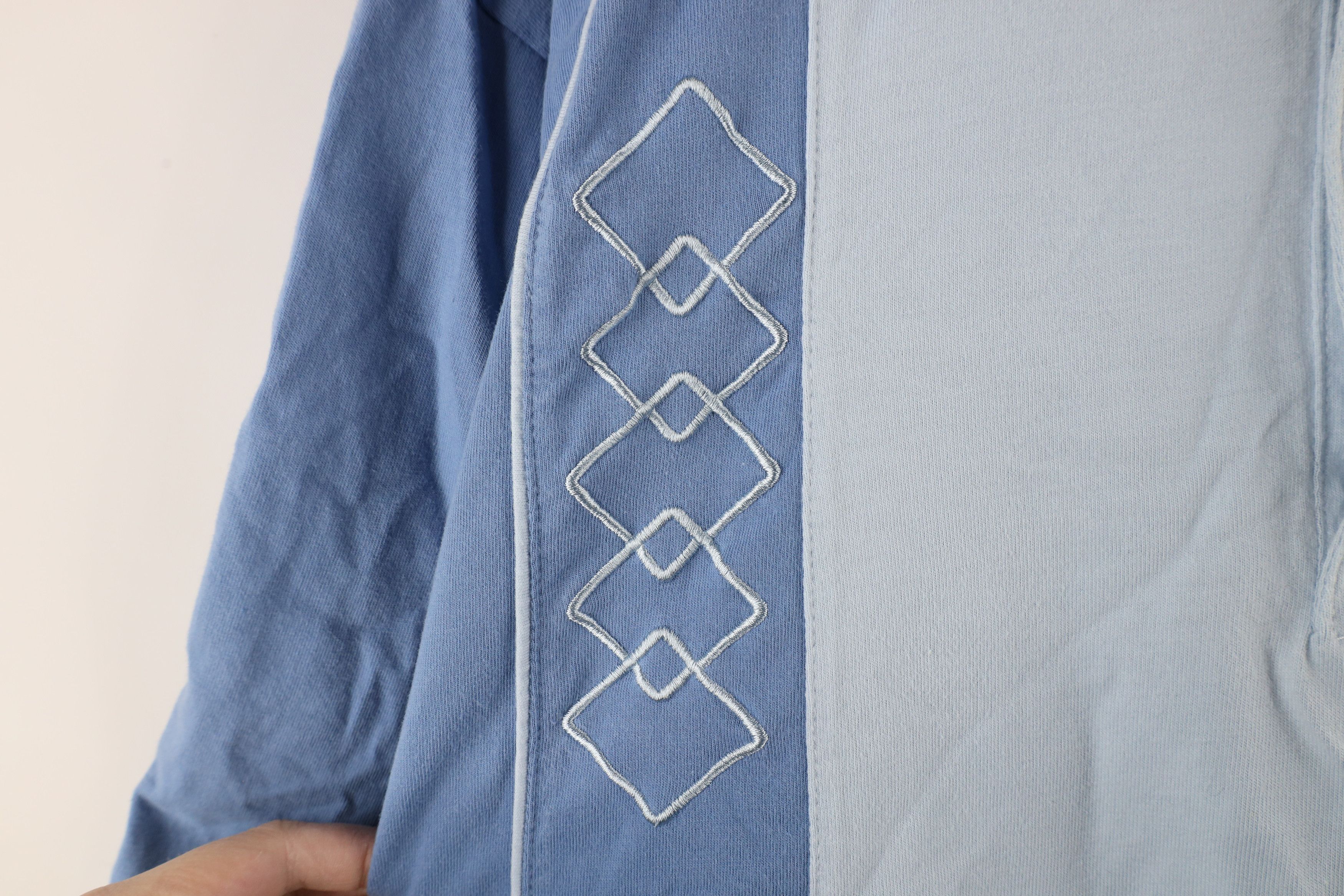 Vintage Vintage 90s Streetwear Collared Pullover Polo Shirt Blue Size US XL / EU 56 / 4 - 4 Thumbnail