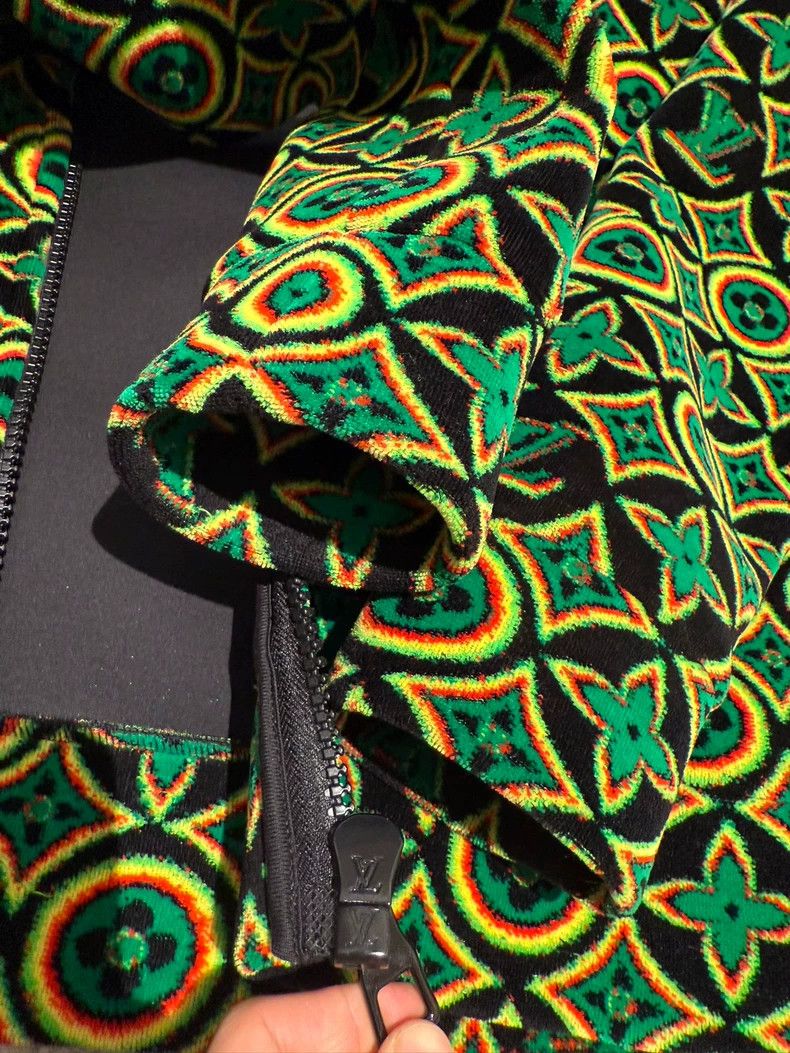 Louis Vuitton Louis Vuitton Jamaican Flocked Fleece Zip Hoodie 2501-Nexta Size US S / EU 44-46 / 1 - 6 Thumbnail
