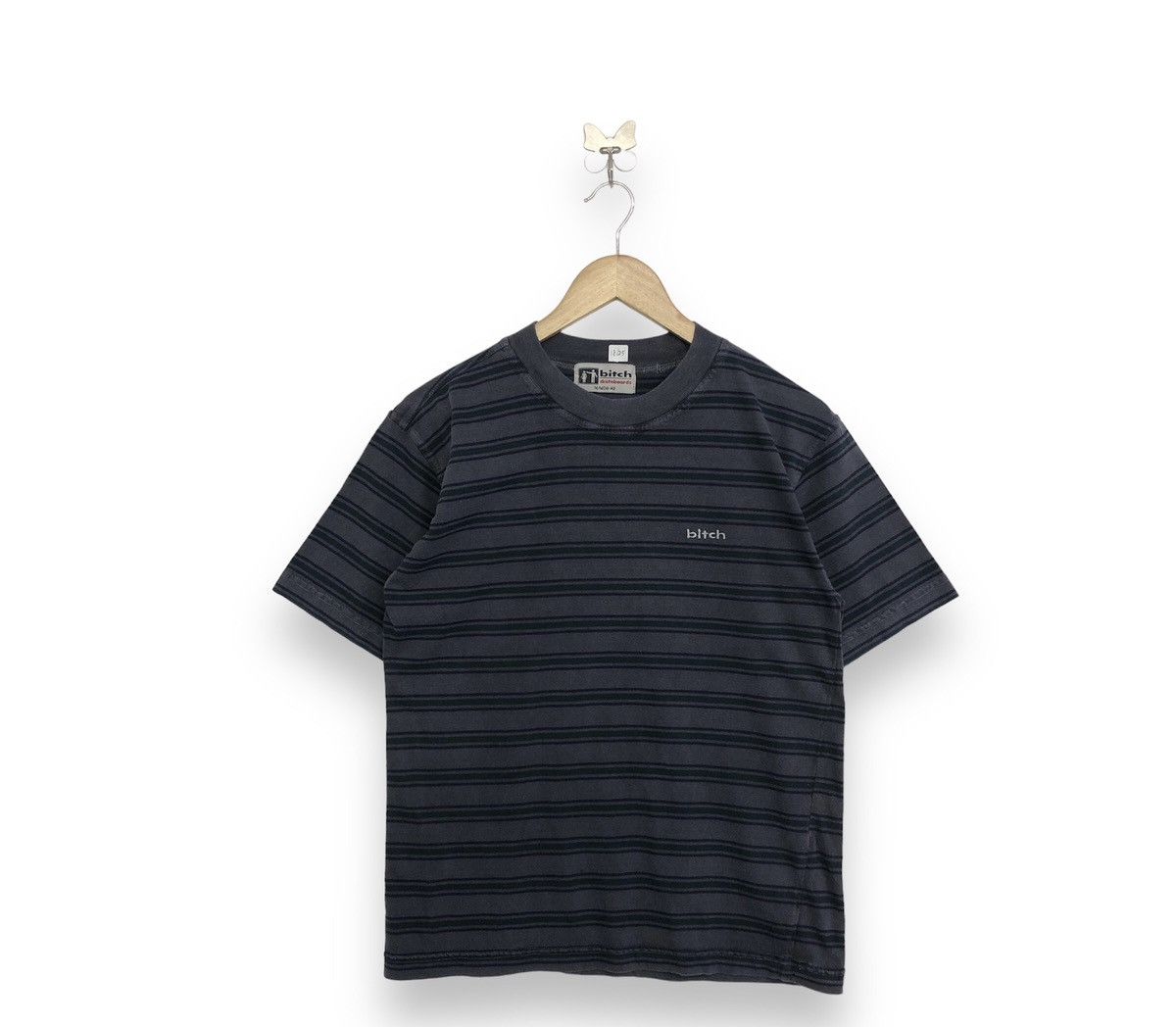 Vintage Bitch Skateboards Spellout Stripe Tshirt