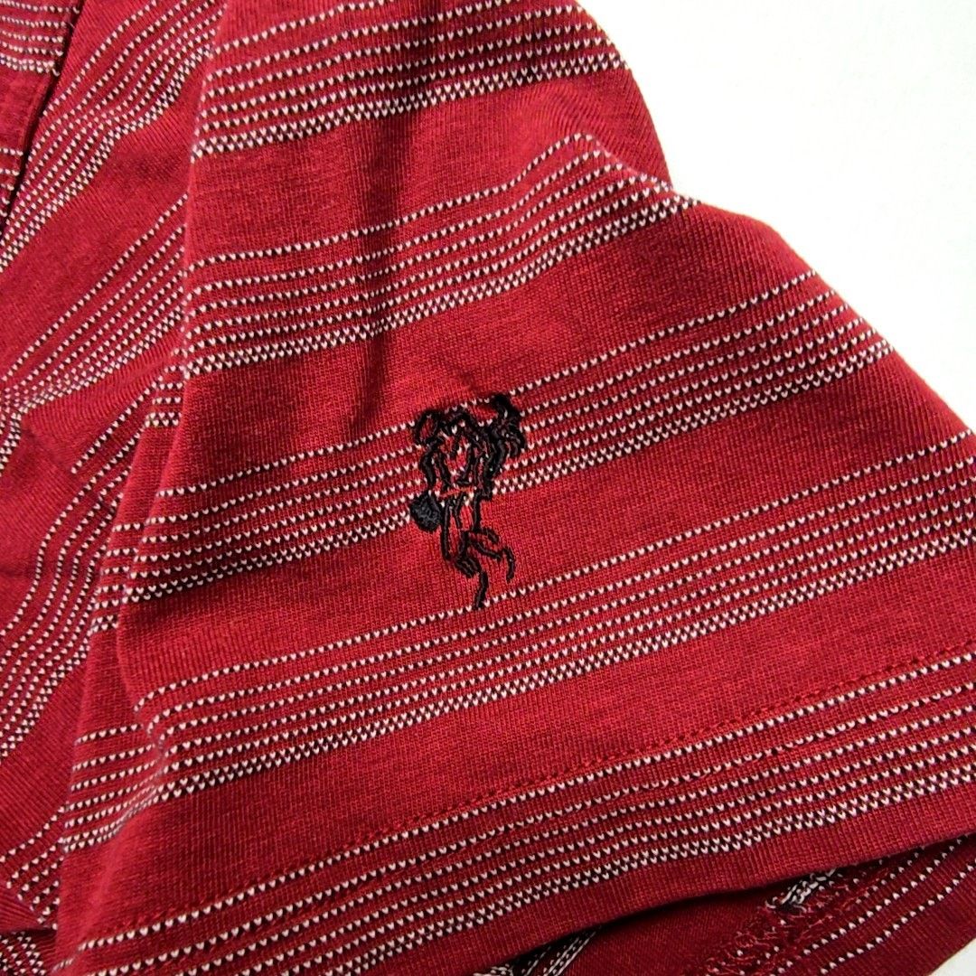 Ashworth Ashworth Desert Hawk Polo Shirt Striped Red Mens L Golf Top Size US L / EU 52-54 / 3 - 3 Thumbnail