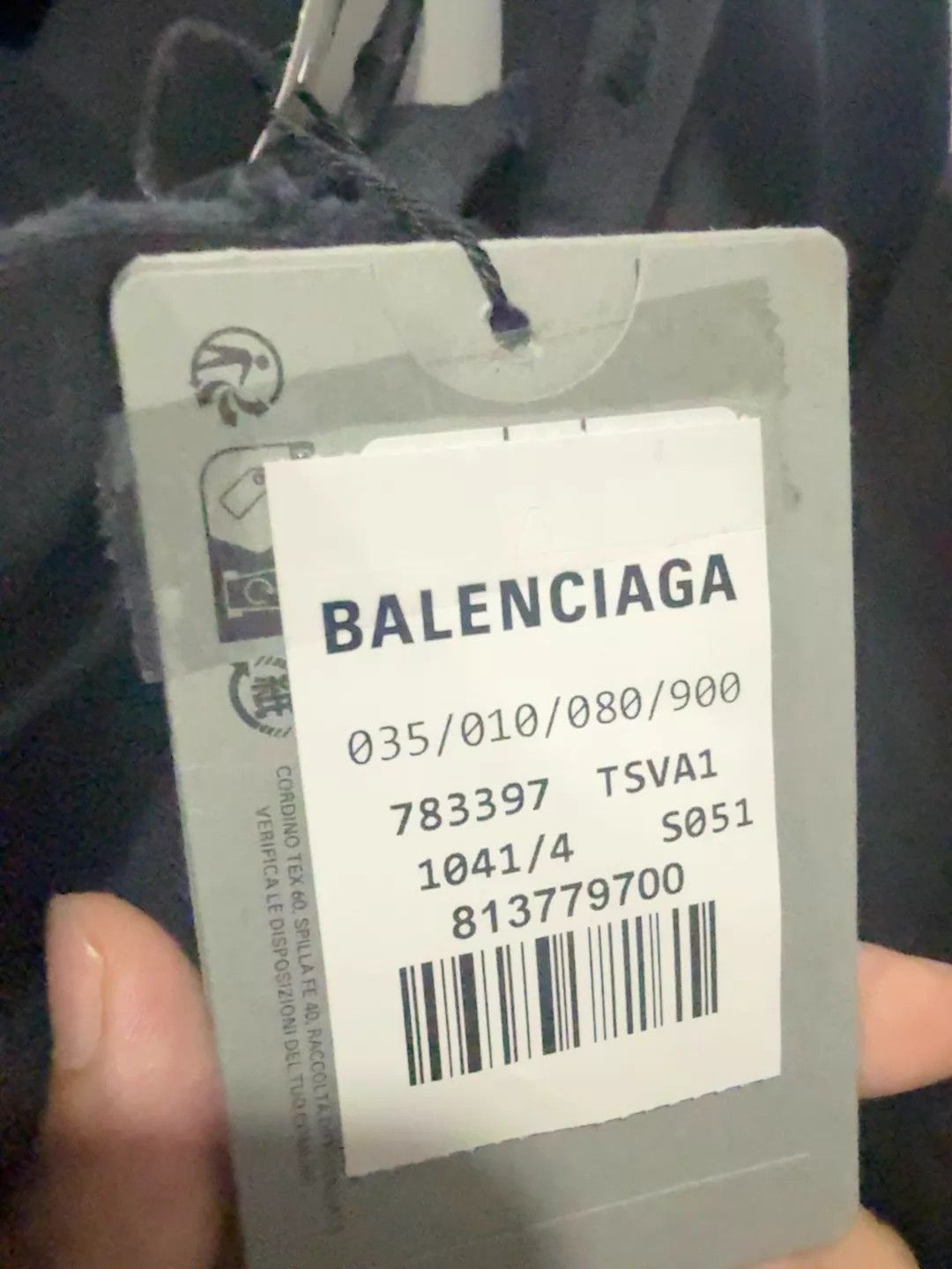 Balenciaga Balenciaga New Year 25 Black Ink Distressed Hem Short Hoodie Size US XL / EU 56 / 4 - 5 Thumbnail
