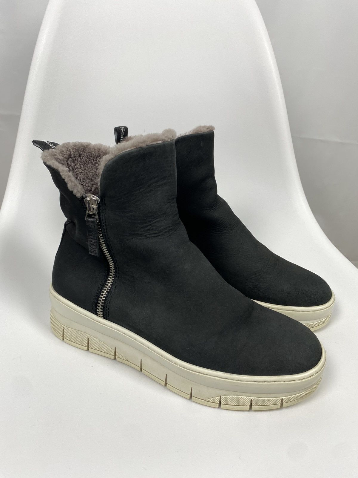 Nude Nude of Scandinavia Genuine Leather Boots Fur Trim size 39 Size US 9 / IT 39 - 1 Thumbnail