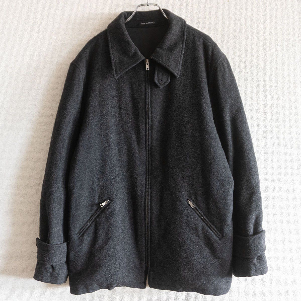 Vintage agnes b. homme Wool zip jacket Gray Size 2 Size US M / EU 48-50 / 2 - 1 Thumbnail