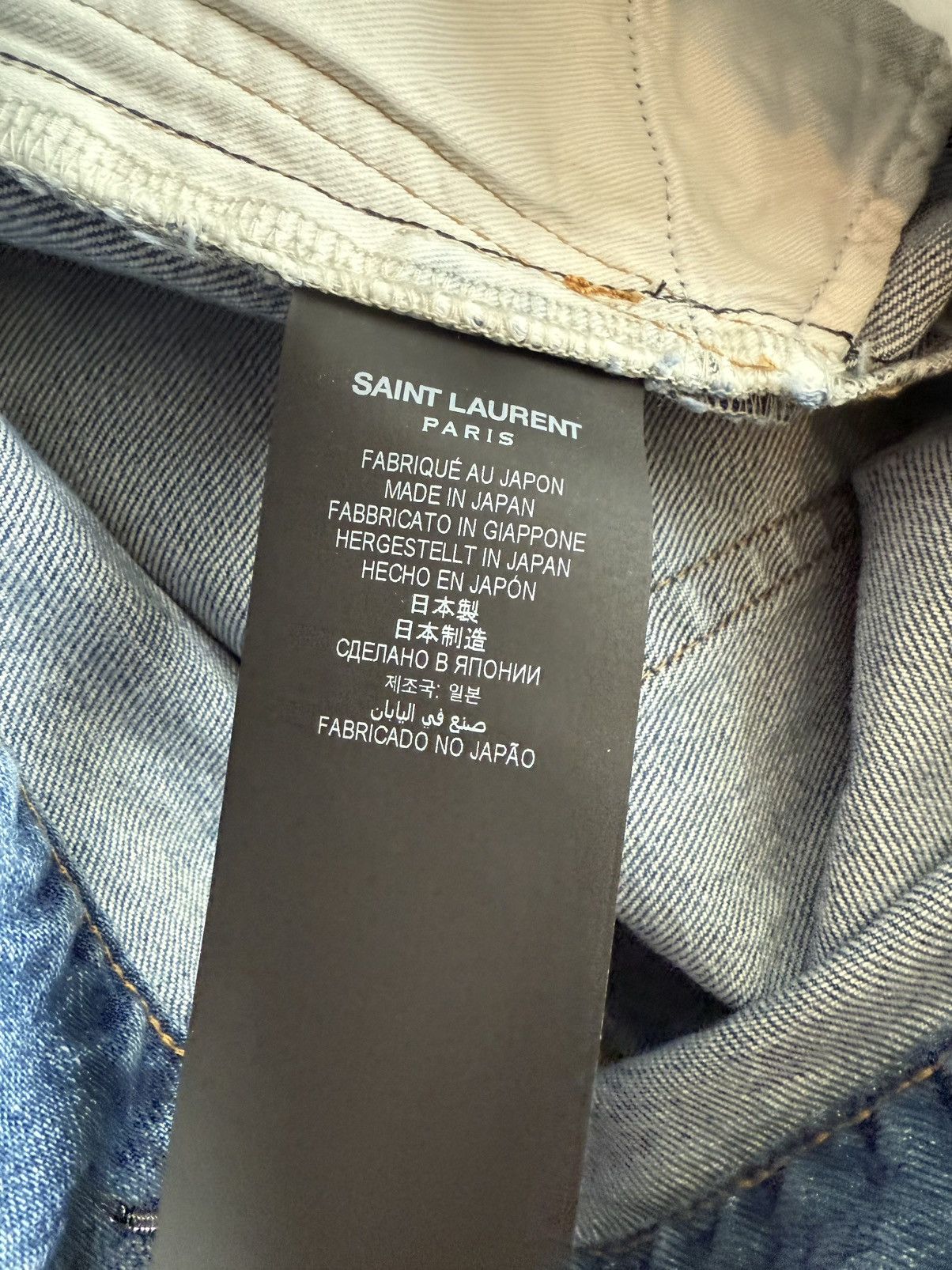 Saint Laurent Paris SS20 Saint Laurent D02 Skinny-Fit Ripped Santa Monica Denim Size US 27 - 6 Thumbnail