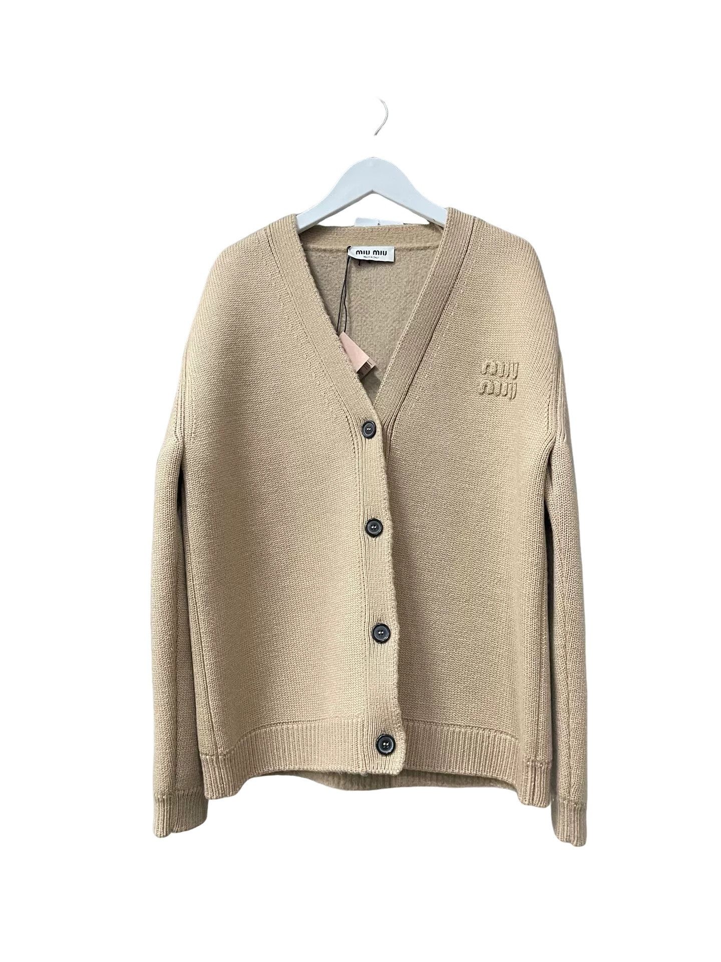 Miu Miu Miu Miu Embroidered Wool Cardigan Size 36 Size XS / US 0-2 / IT 36-38 - 1 Thumbnail