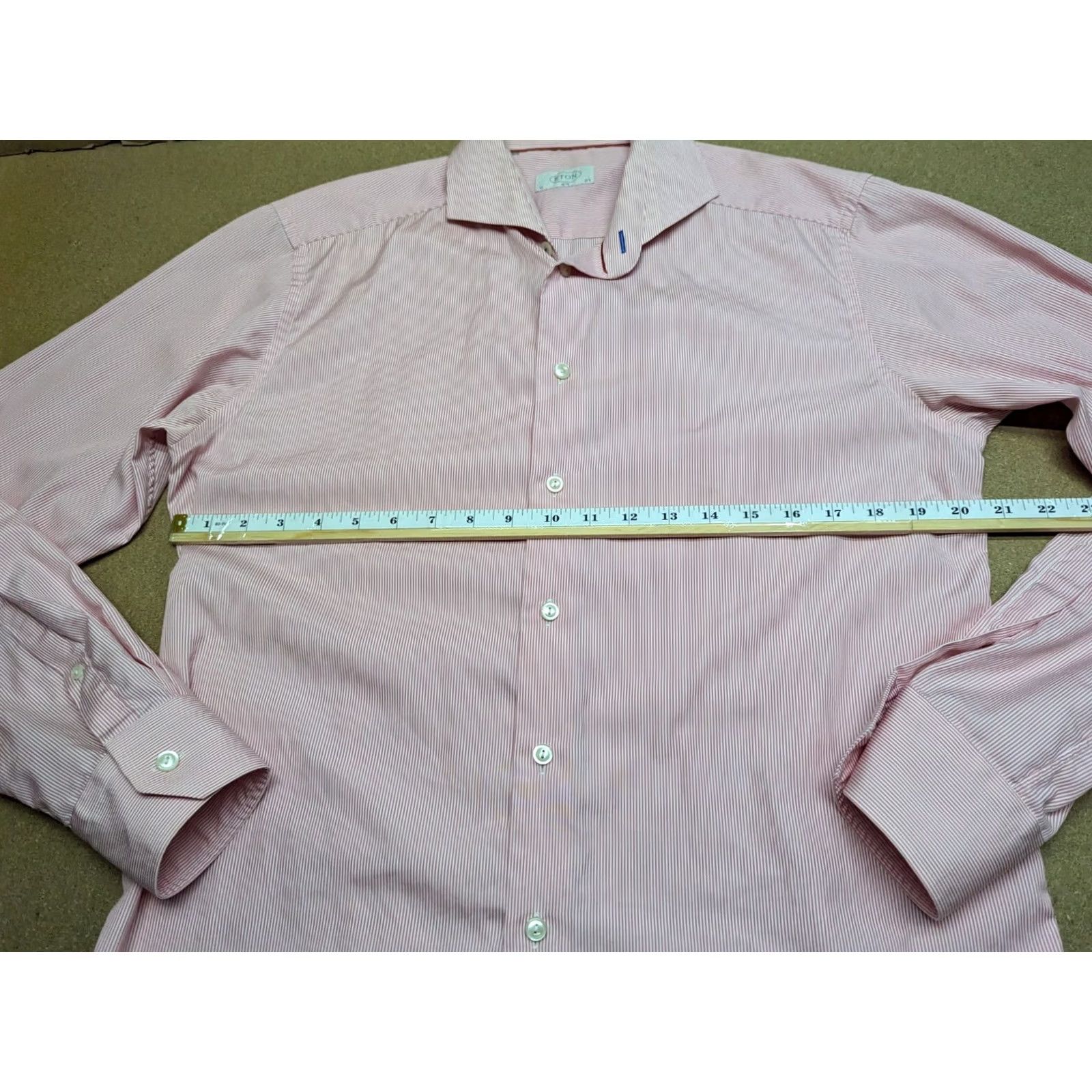 Eton ETON Button Up Shirt Mens Size 42 / 16.5 Pink Striped Long Sleeves Shirt Mens Slim Size 42 Pink Striped Long Sleeve Button-Up Venues: Casual wait Size US XL / EU 56 / 4 - 6 Thumbnail