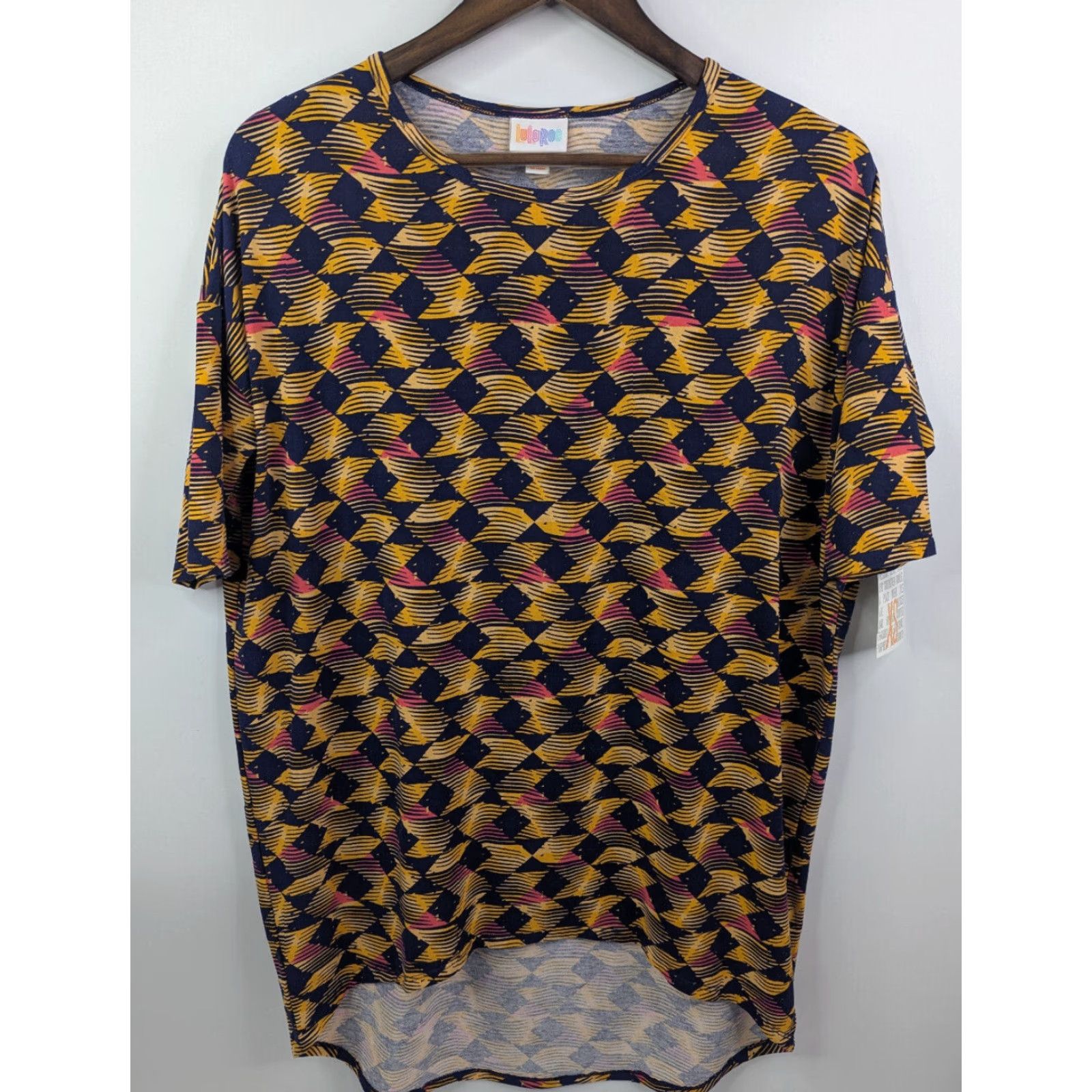 Vintage VINTAGE NWT LulaRoe Irma Tunic Womens XS Geometric Yellow Stretch Shirt Size XS / US 0-2 / IT 36-38 - 2 Thumbnail