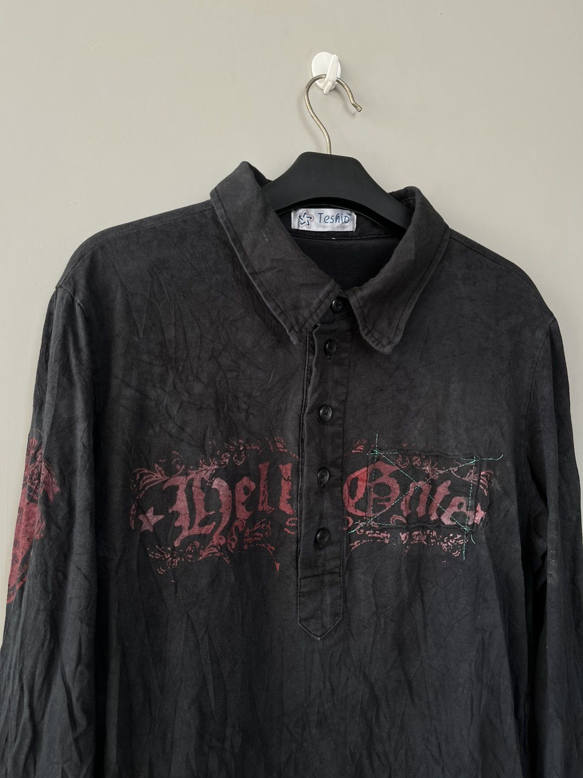 If Six Was Nine JAPANESE TESHIO POEM SKULL SEDITIONARIES VKEI PUNK STYLE Size US M / EU 48-50 / 2 - 3 Thumbnail