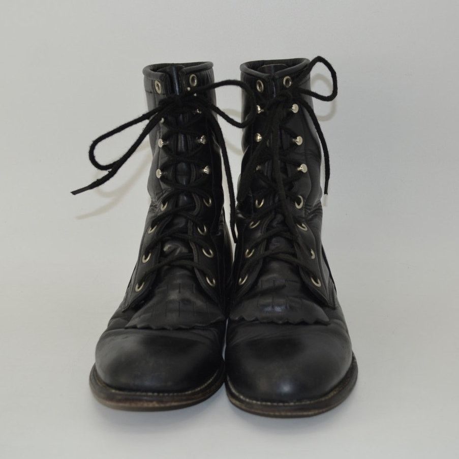 Justin Boots Justin Boots Womens Size 6 USA Western Roper Rodeo Cowgirl Size US 6 / IT 36 - 2 Thumbnail