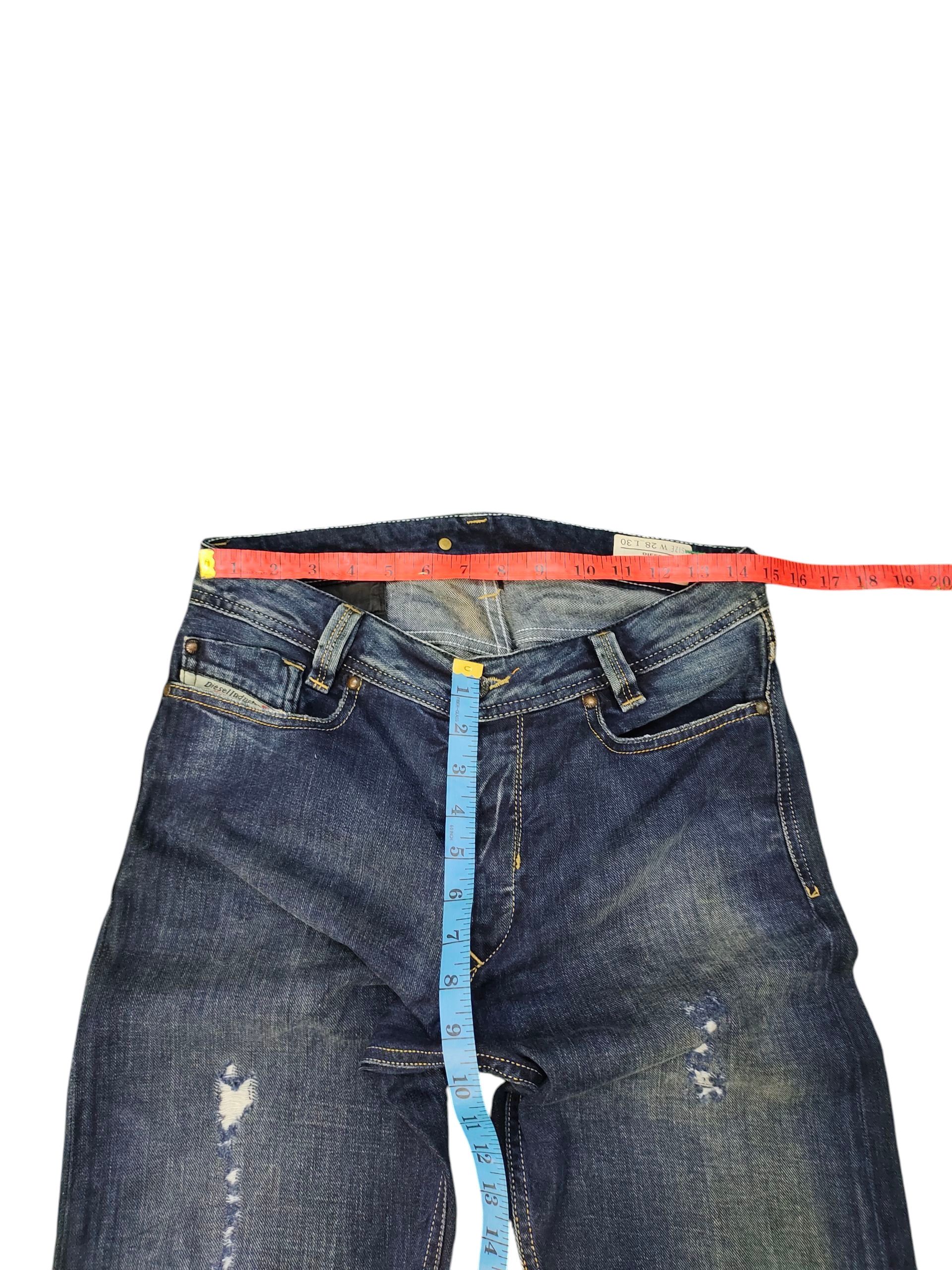 Diesel Vintage Y2k Diesel Heeven Clawmark Distress Faded Jeans Size US 29 - 16 Thumbnail