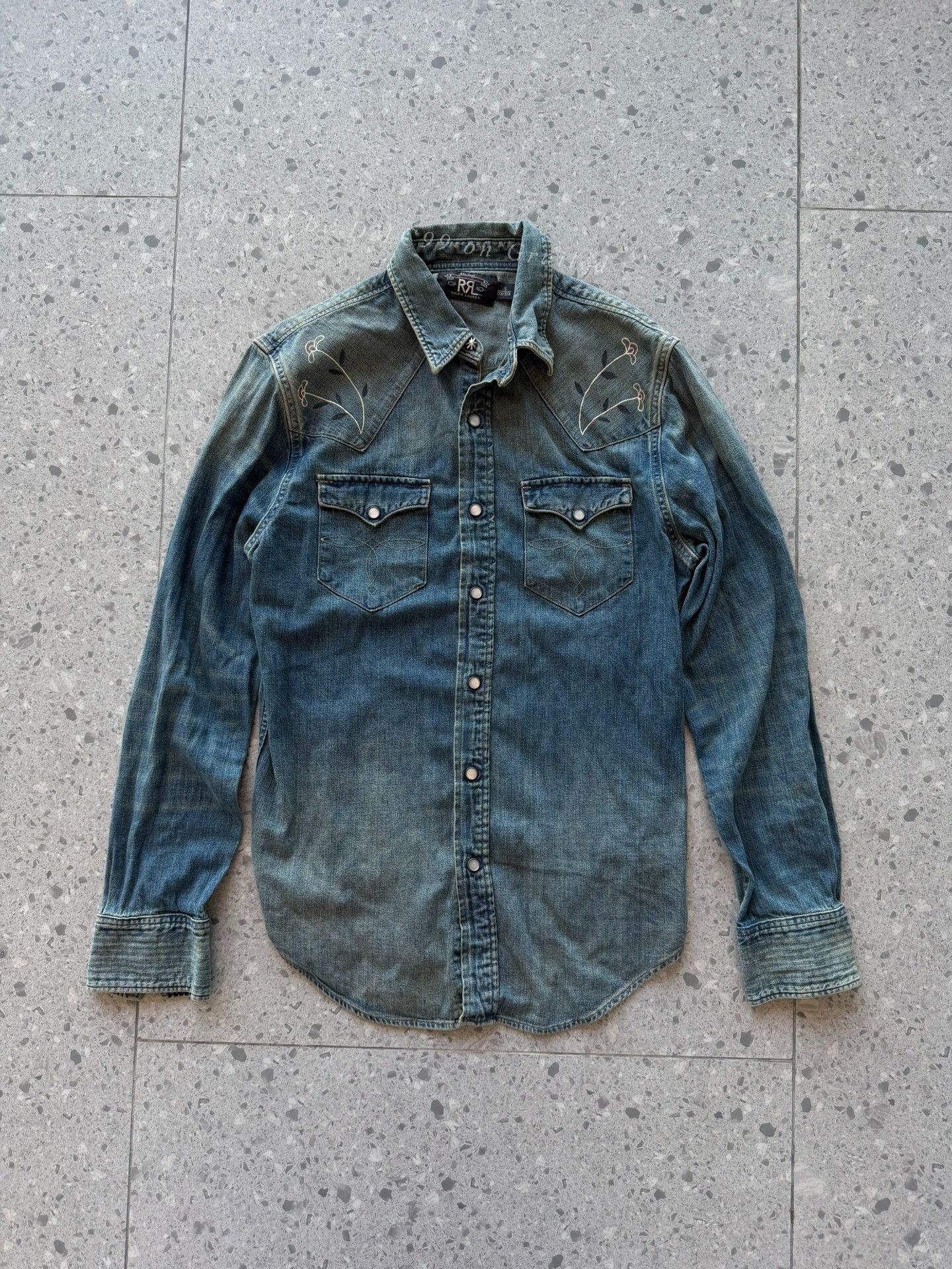 RRL Ralph Lauren Ralph Lauren RRL Musician Denim Shirt Size US M / EU 48-50 / 2 - 1 Thumbnail