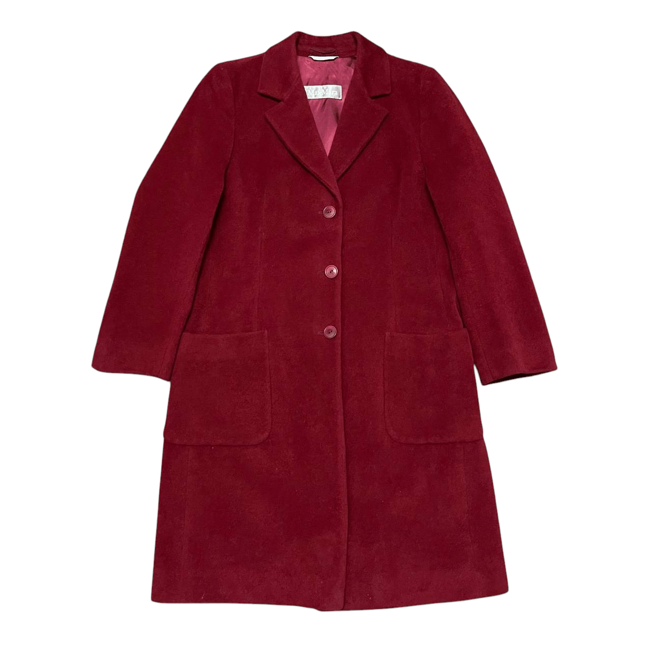 Max Mara Virgin Wool and Angora Rabbit Long Coat