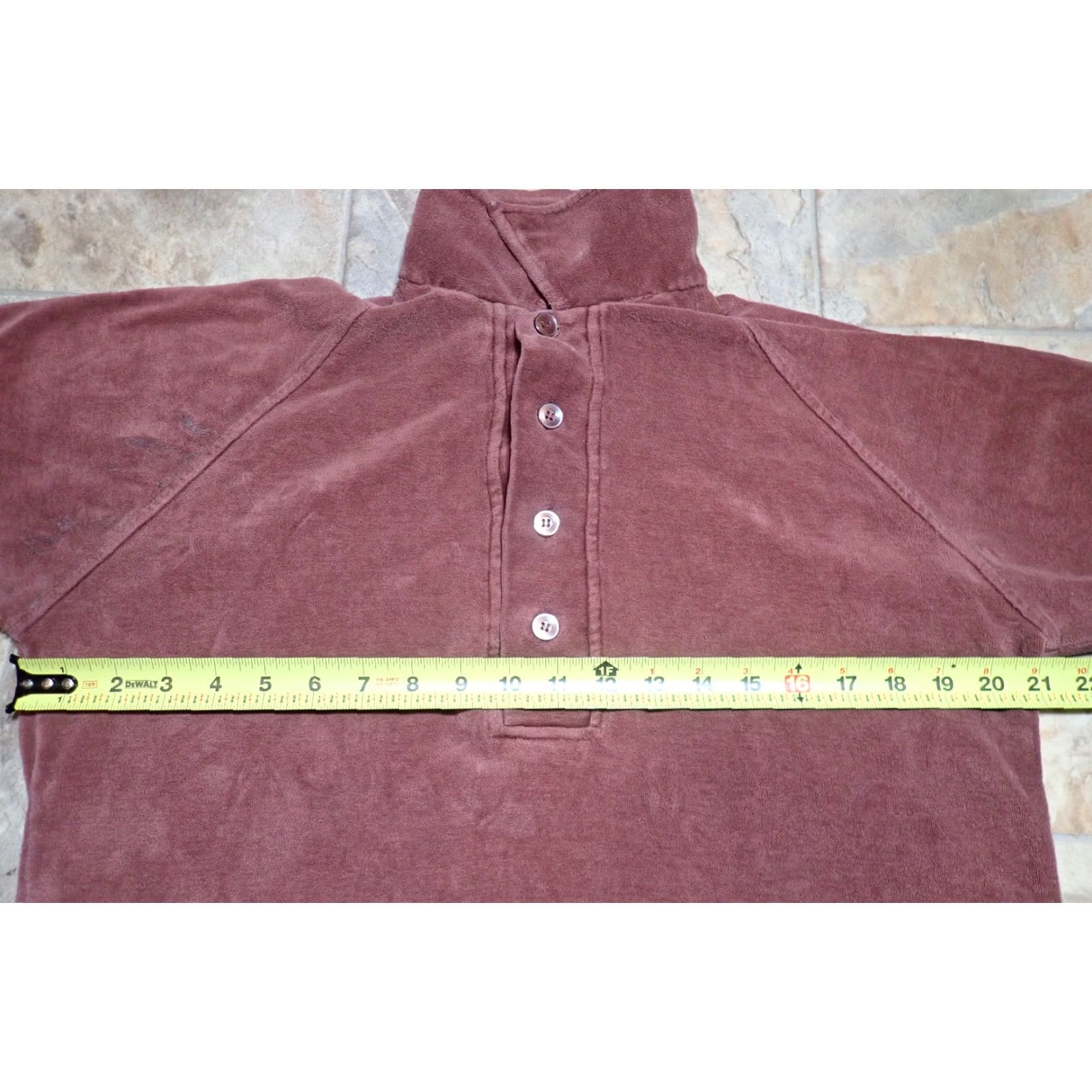 Sears Sears Kings Road Vintage 70s Velour Long Sleeve Pullover Shirt Mens M Retro Size US M / EU 48-50 / 2 - 6 Thumbnail