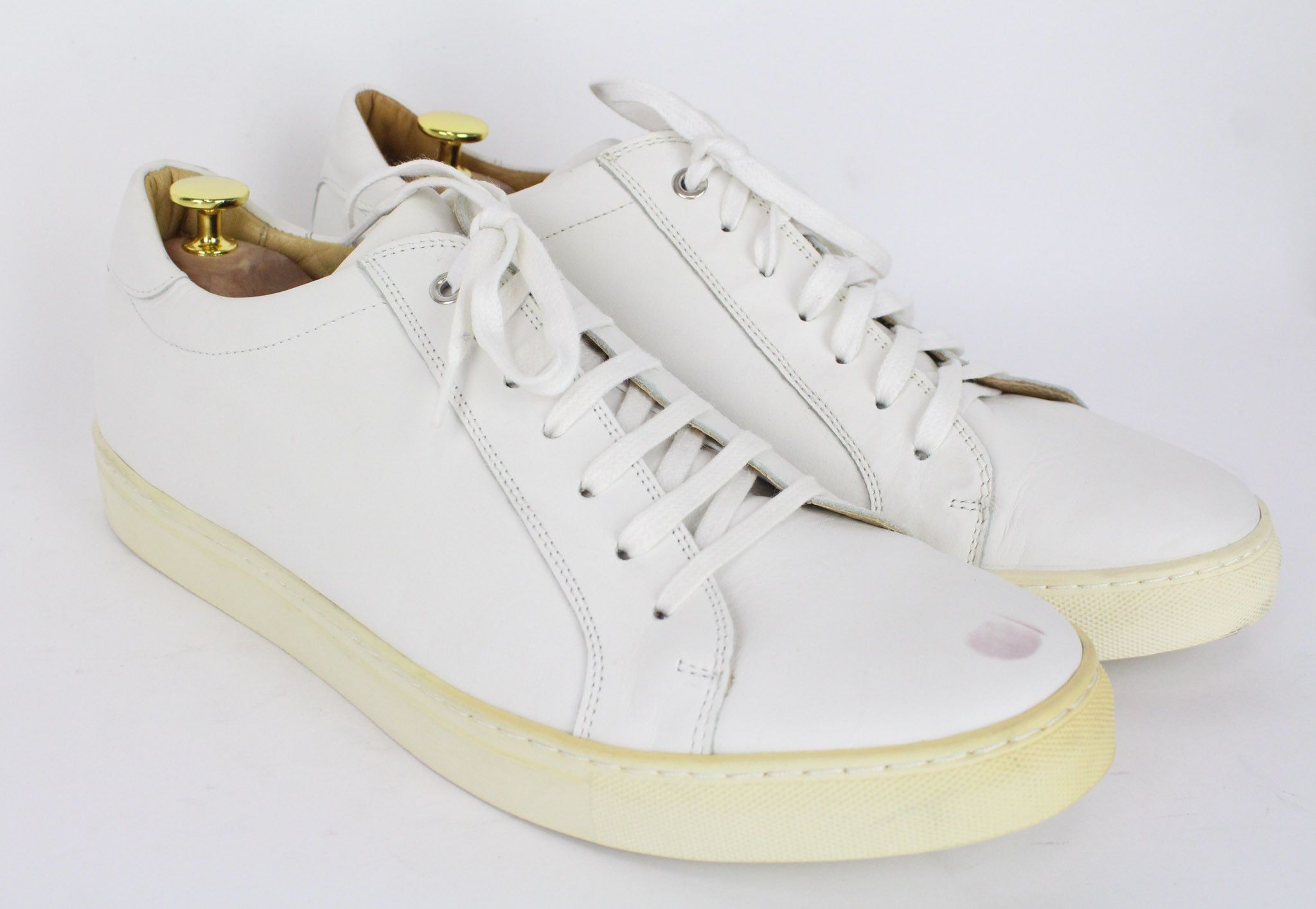 Suitsupply EU44 White Leather Leisure Low-Top 72667 Size US 11 / EU 44 - 1 Thumbnail