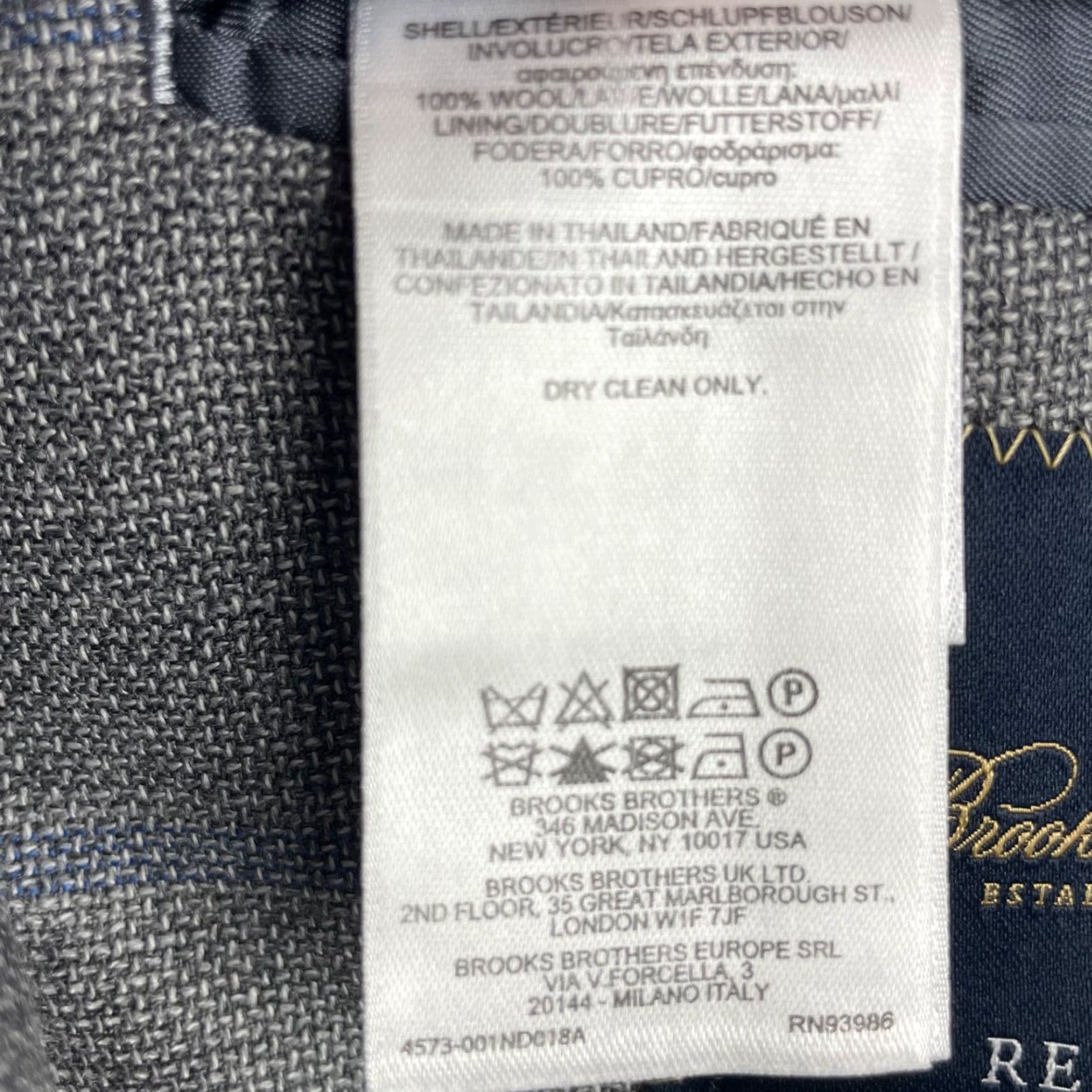 Brooks Brothers VINTAGE Brooks Brothers Blazer 42R Men Wool Plaid Notch Lapel 2-Button 4-Button Sleeve Double-Vented Gray Blue Windowpane Regular Fit Jeg/Nope Size 42R - 7 Thumbnail