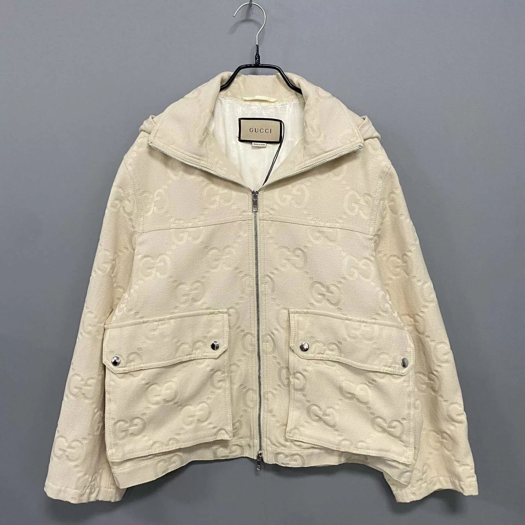 Gucci GUCCI Ivory GG All-Over Print Zip Jacket 36 Size XS / US 0-2 / IT 36-38 - 1 Thumbnail