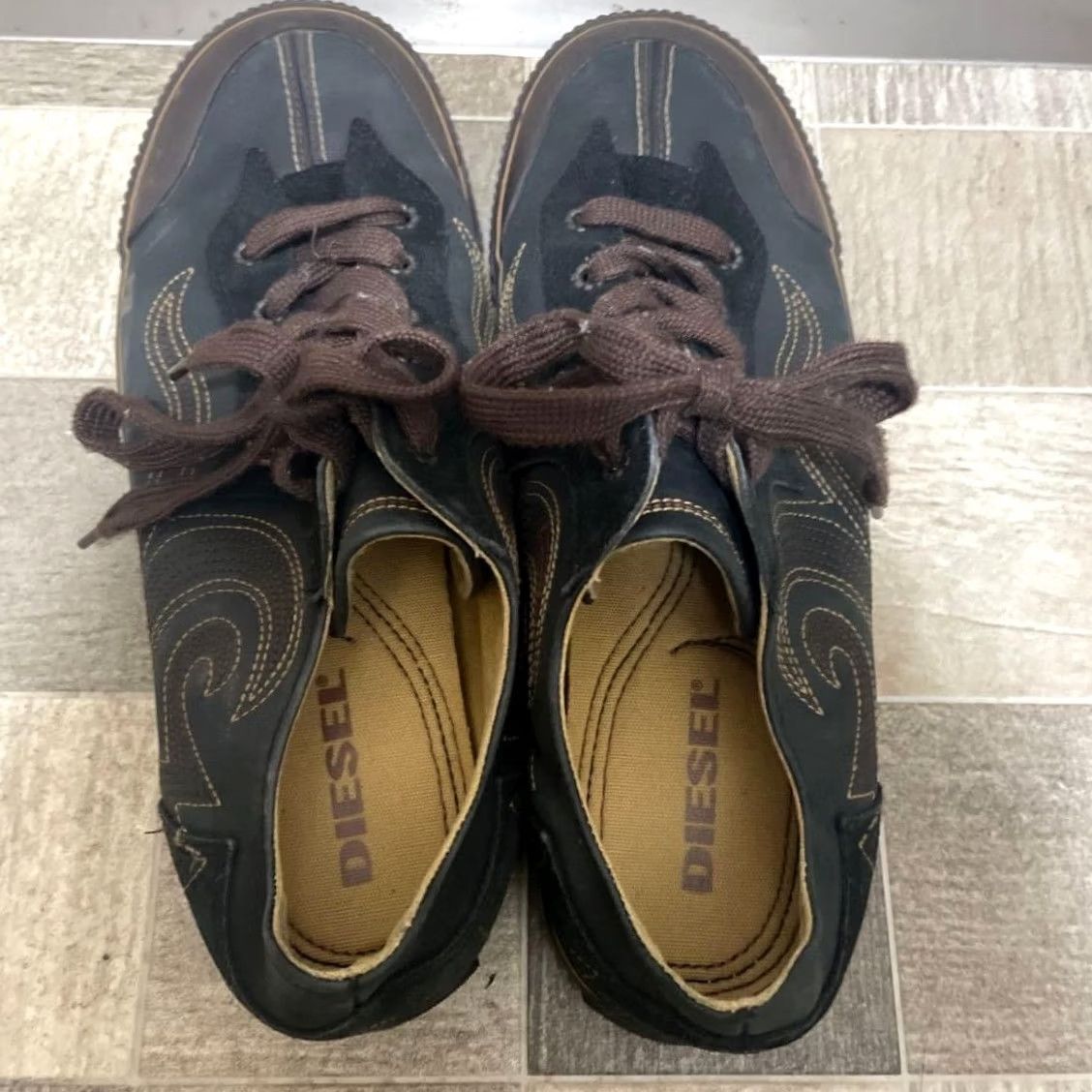 Diesel VINTAGE Diesel Men 11.0US Casual Sneakers Black Suede/Leather Luxury Casual ITA 00s 90s Size US 11 / EU 44 - 2 Thumbnail