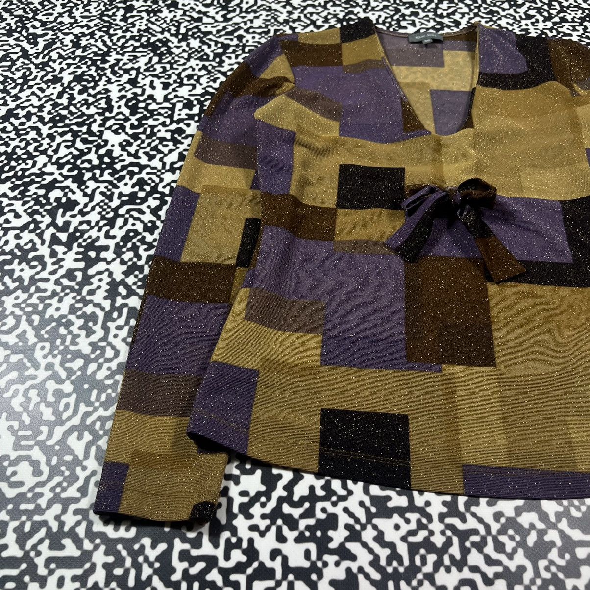 Japanese Brand Vintage Y2K Marc Aurel Checked Mesh Japanese Longsleeve Size S / US 4 / IT 40 - 12 Thumbnail