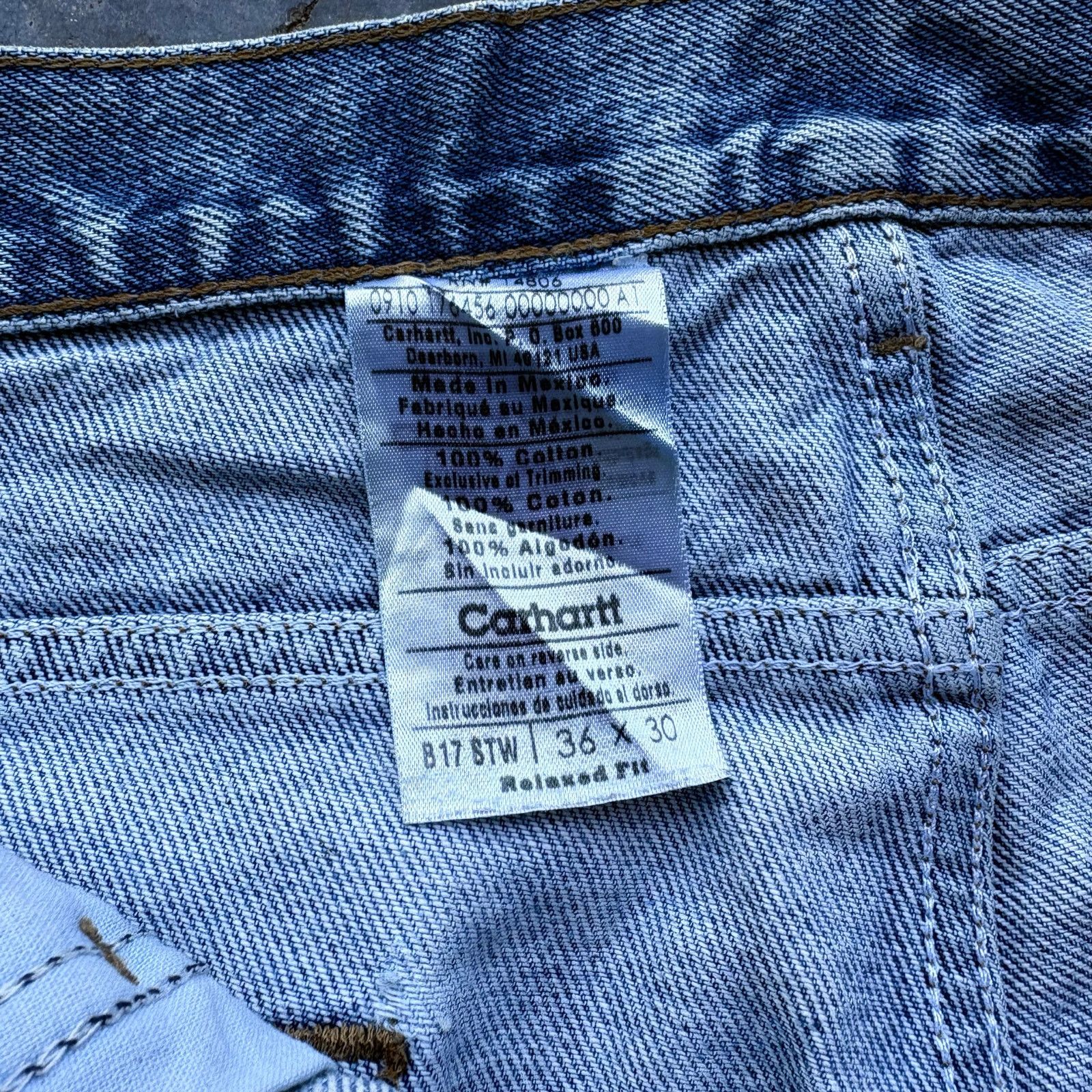 Carhartt × Vintage Faded Worn In Vintage Carhartt Denim Jeans Size US 38 / EU 54 - 4 Thumbnail