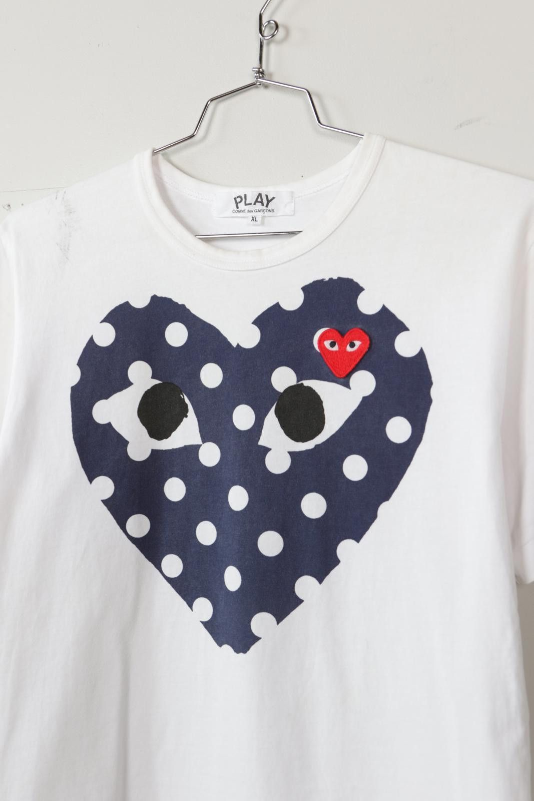 Comme des Garcons PLAY 2002' Comme des Garçons PLAY Polka Dot Heart T-Shirt Size ONE SIZE - 2 Thumbnail