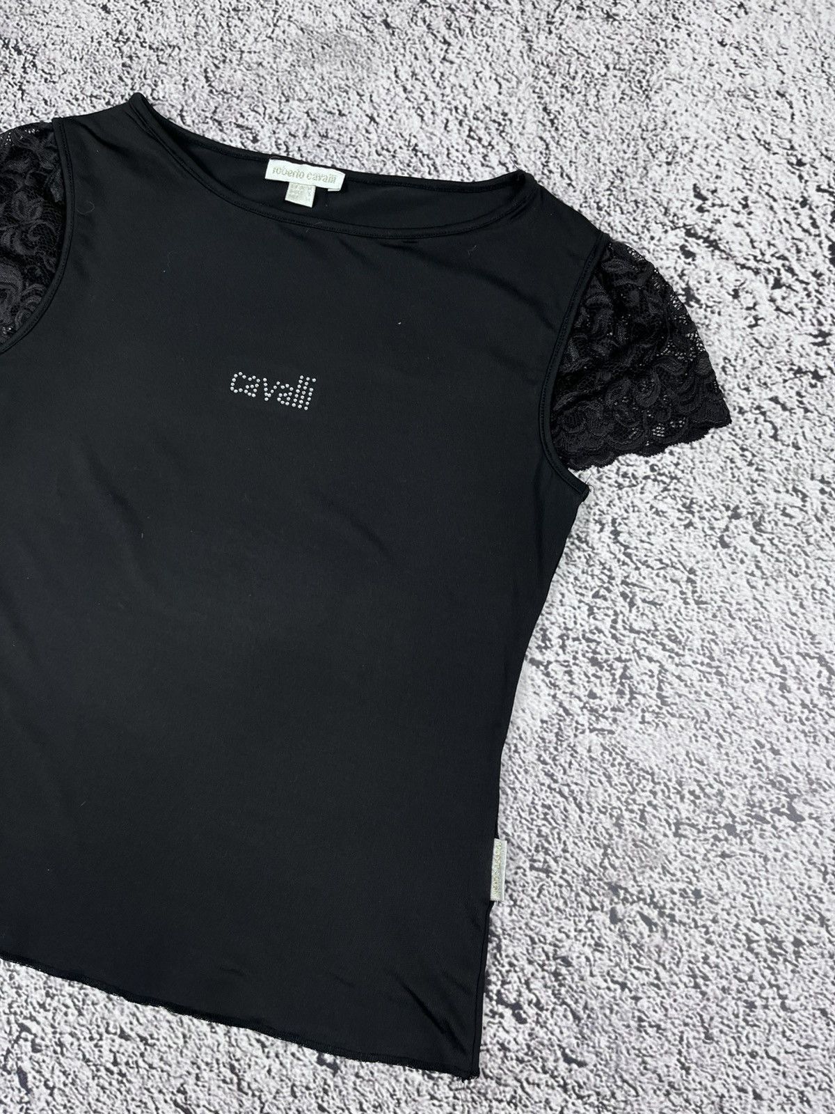 Vintage Vintage 90s Roberto Cavalli logo glamour top tee Size M / US 6-8 / IT 42-44 - 3 Thumbnail